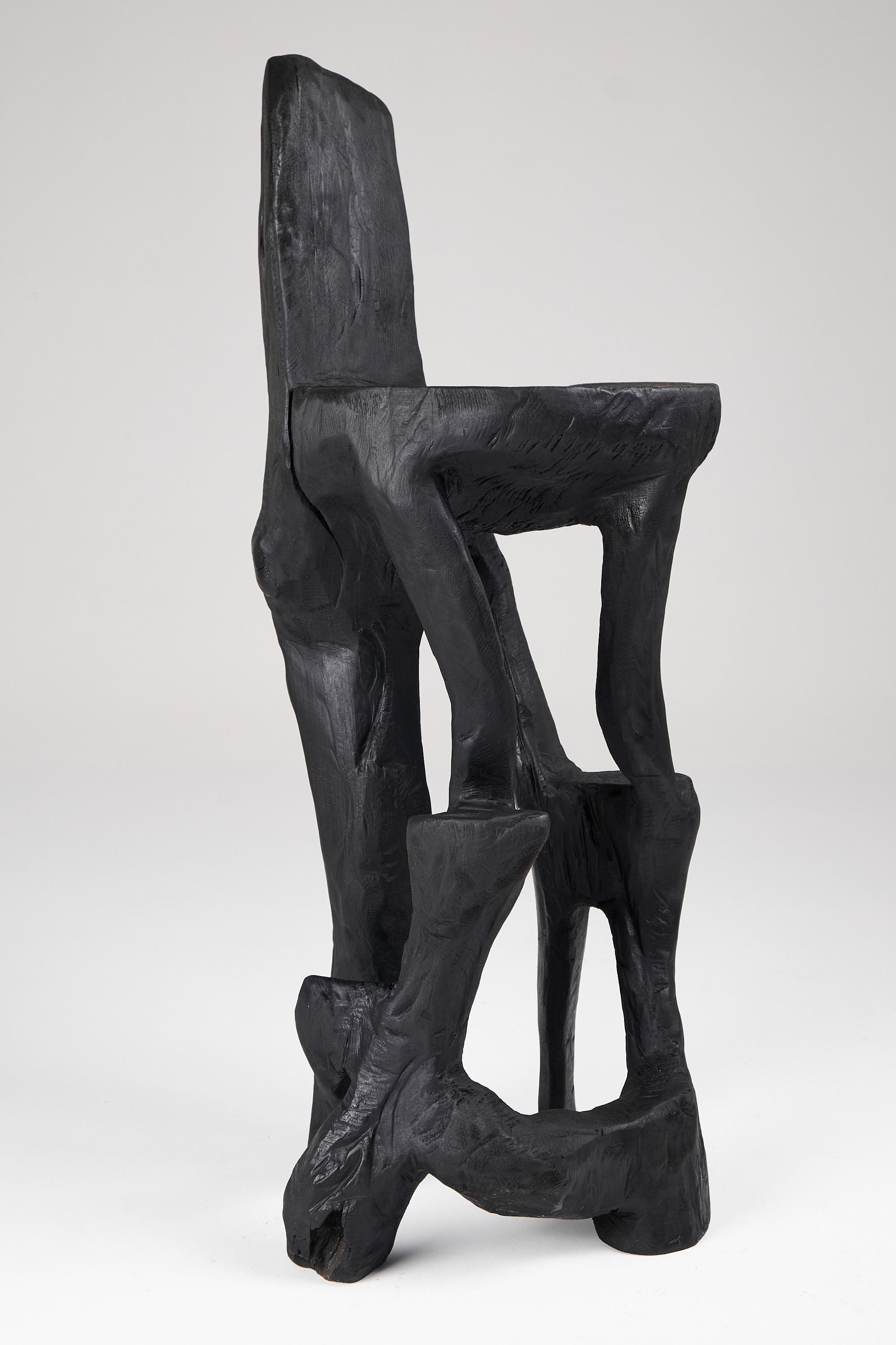 Makha, Charred Sculptural Bar Chair - image 18
