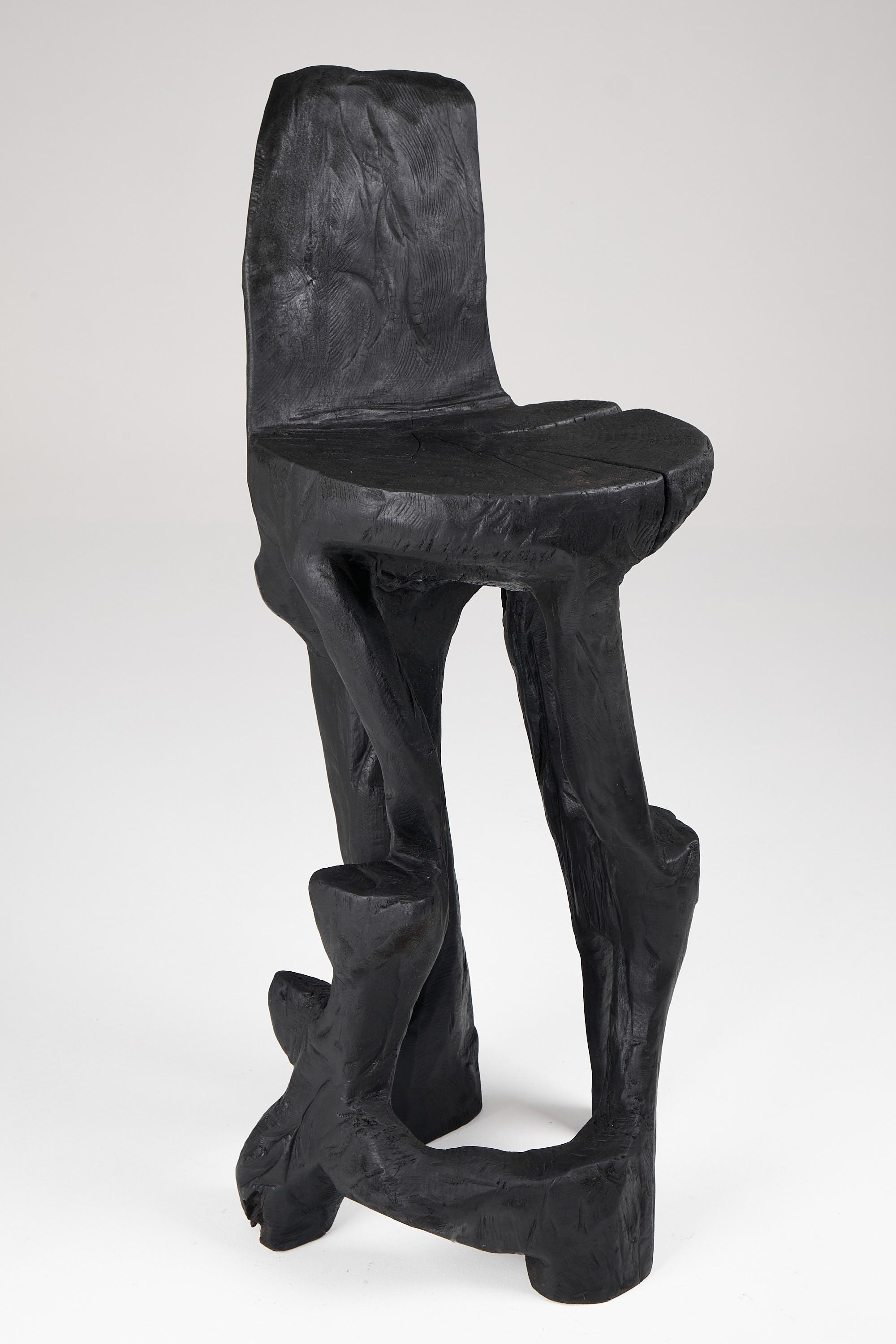 Makha, Charred Sculptural Bar Chair - image 20