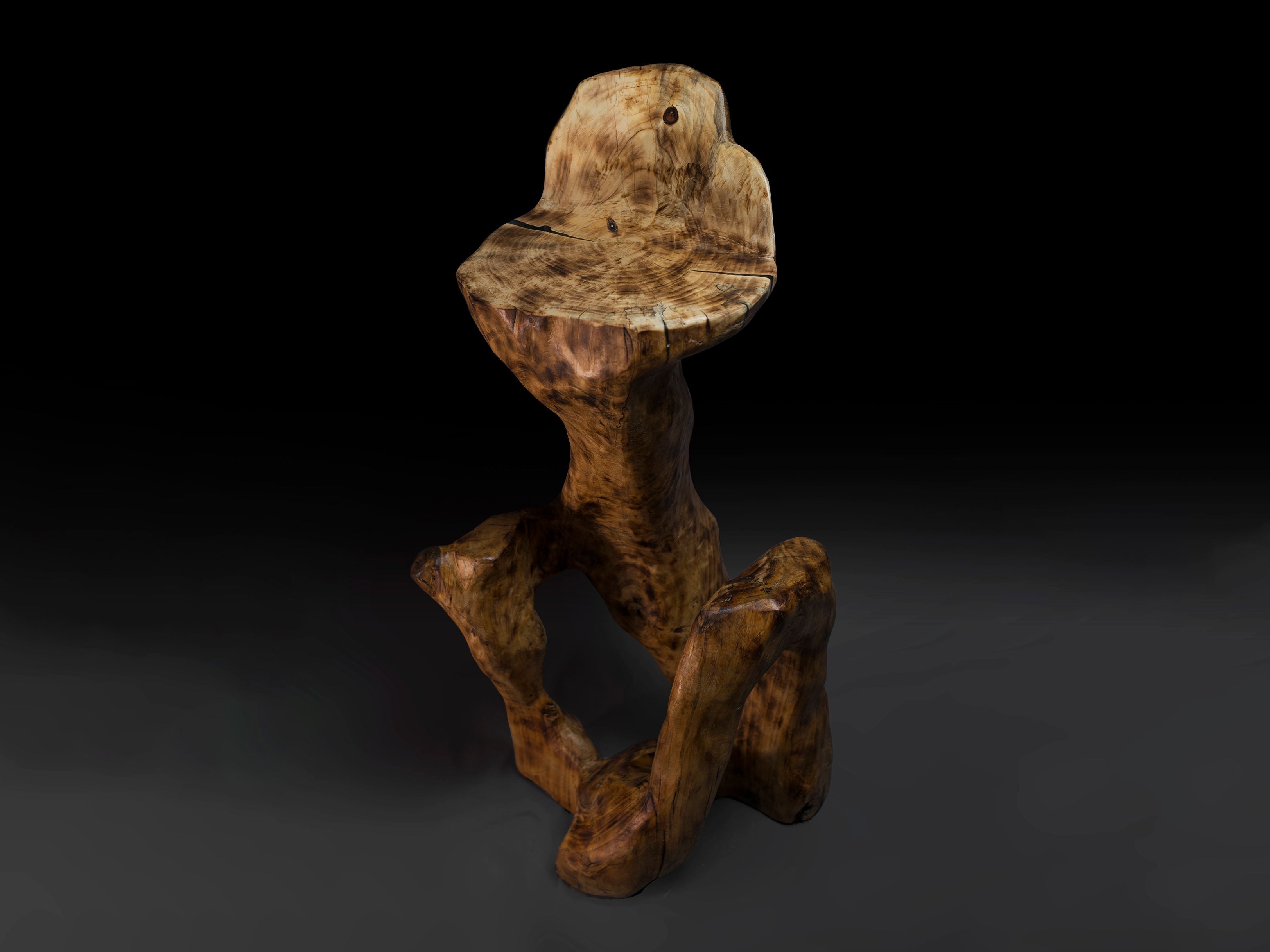 Makha, Rustic Sculptural Bar Chair - image 3