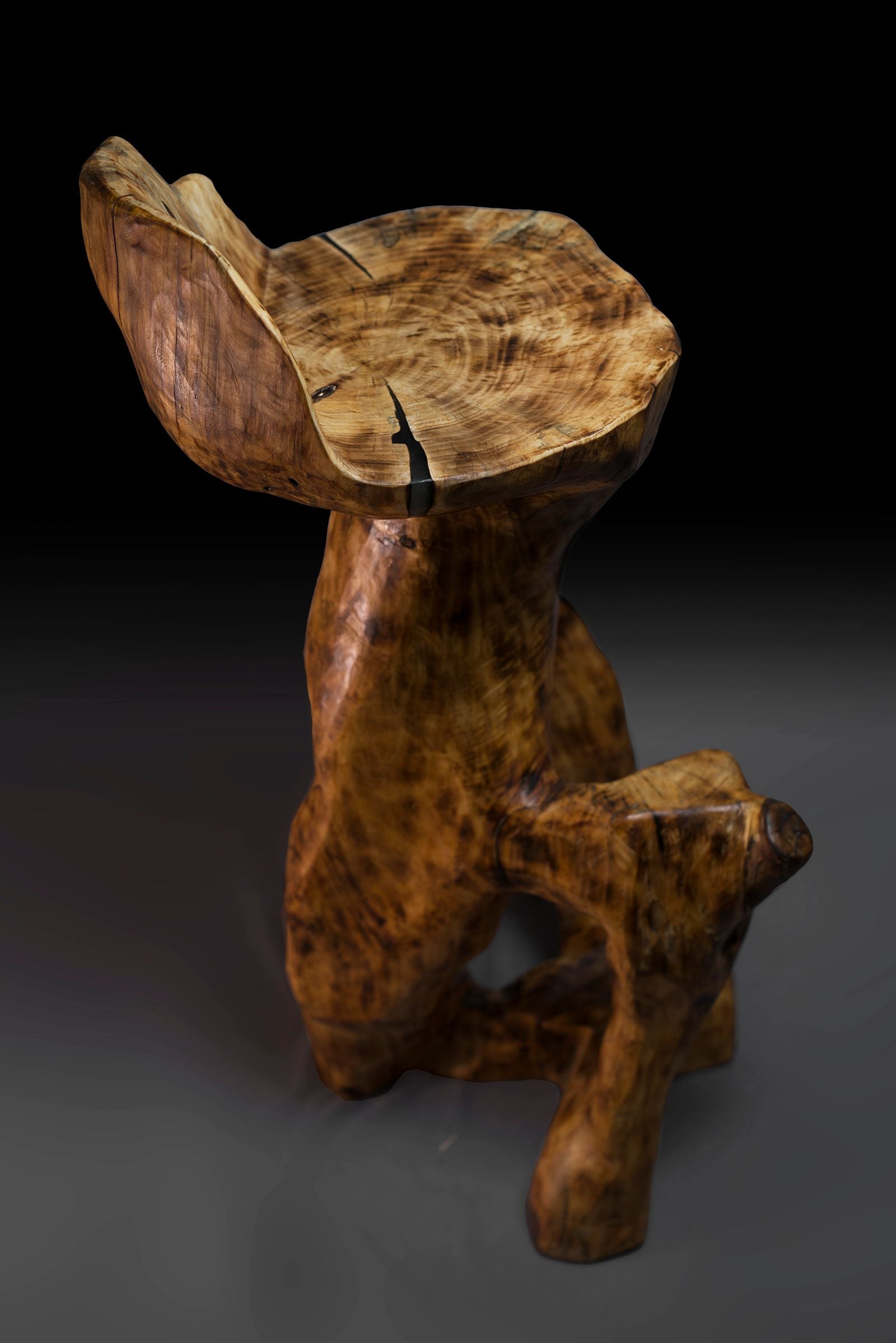 Makha, Rustic Sculptural Bar Chair - image 7