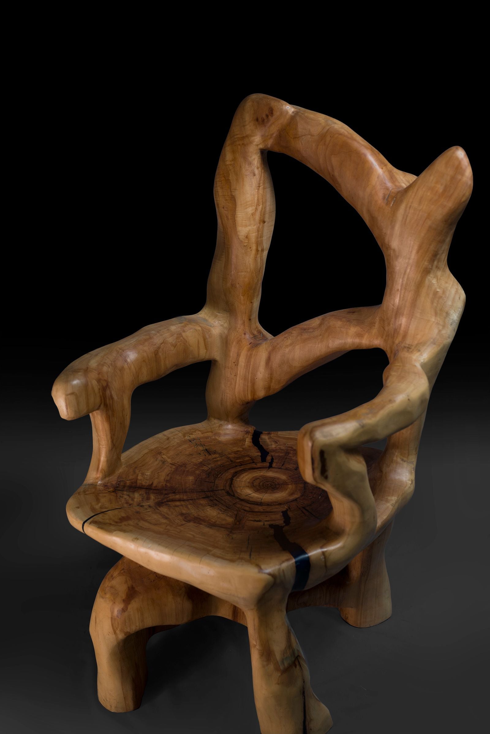 Veles, Chainsaw Carved Armchair From Solid Wood - image 3