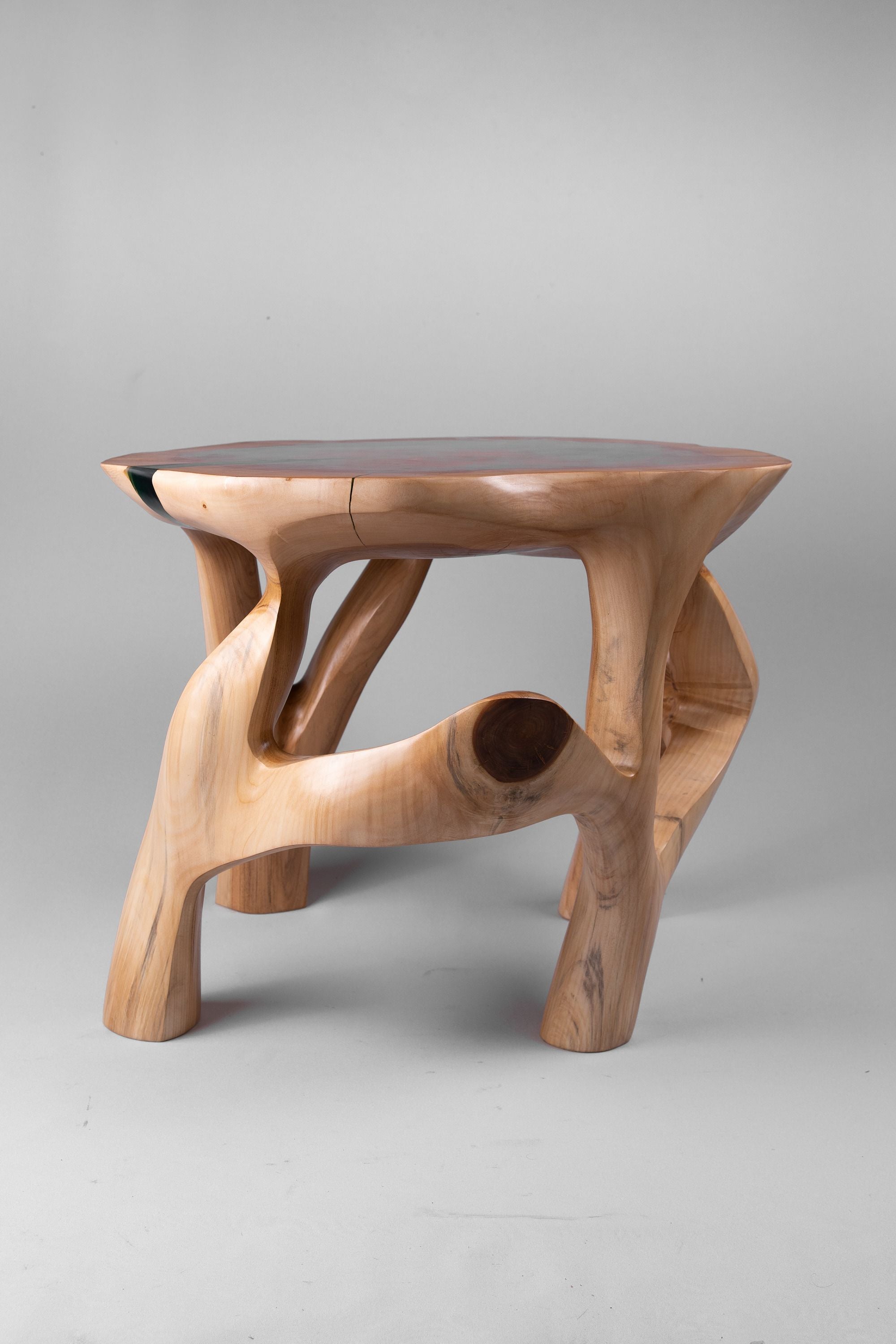 Domus, Sculptural Coffee Table Carved From Solid Wood - image 4