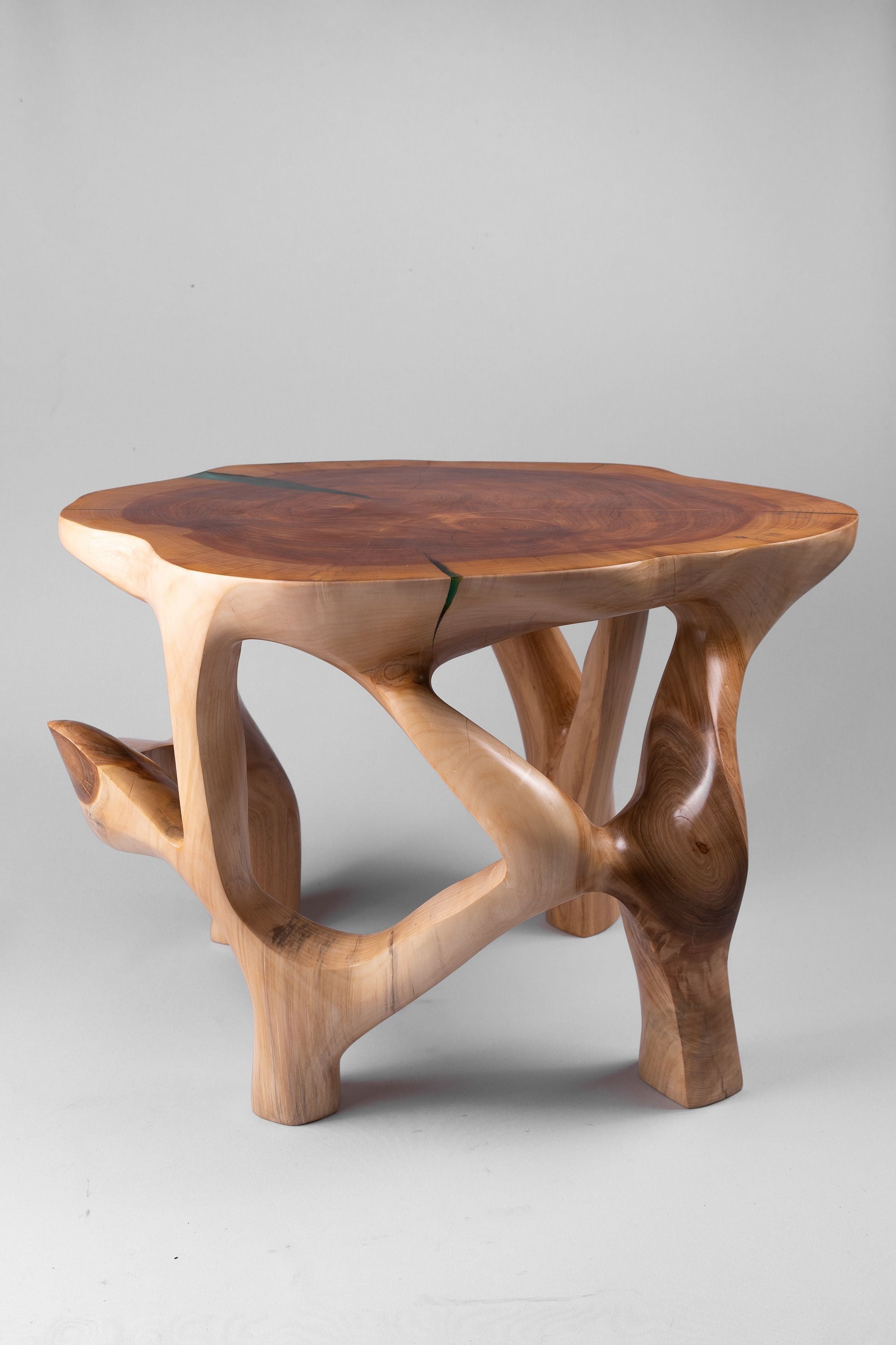 Domus, Sculptural Coffee Table Carved From Solid Wood - image 6