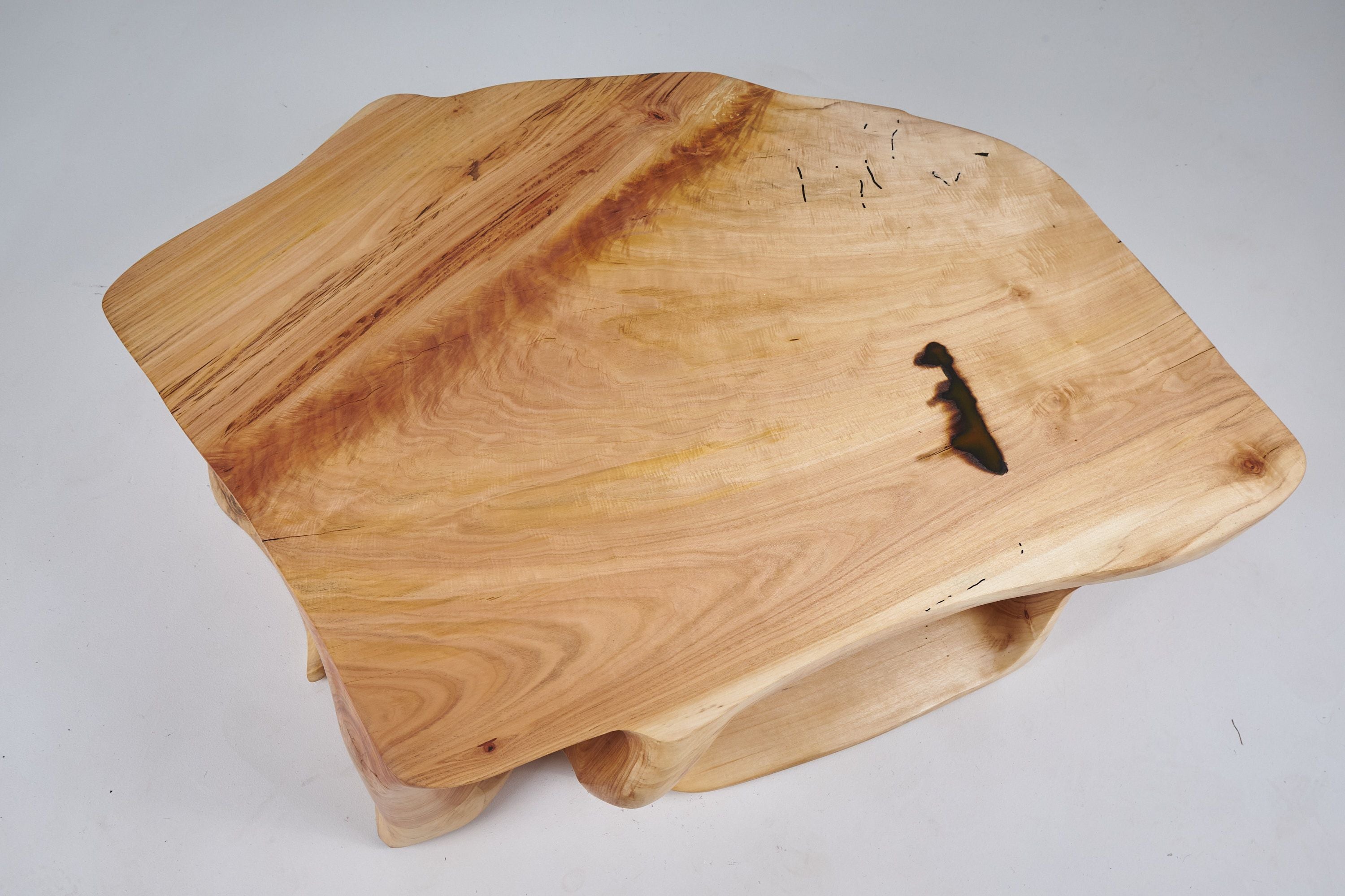 Domus, Sculptural Low Table Carved From Solid Wood - image 16