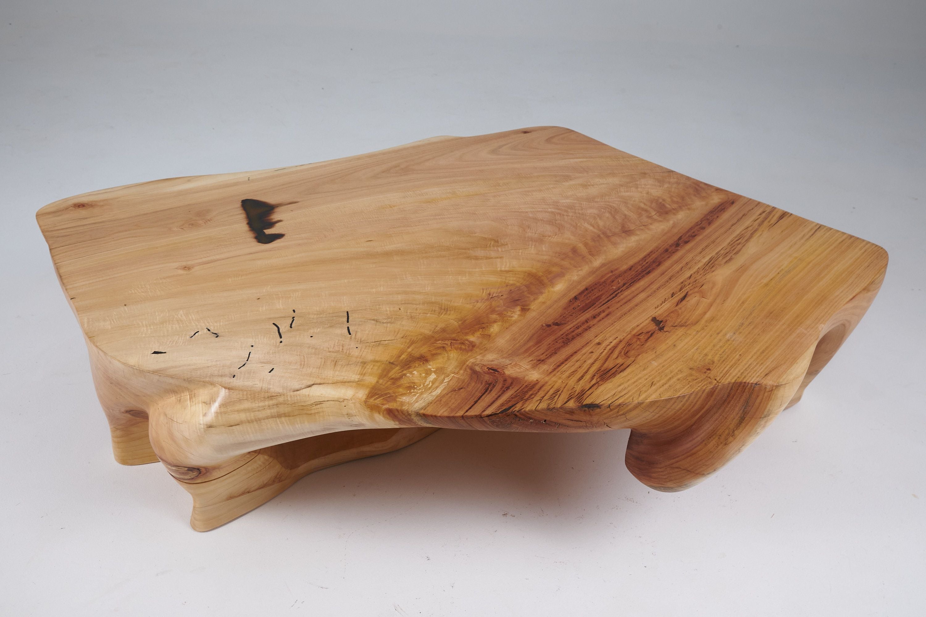 Domus, Sculptural Low Table Carved From Solid Wood - image 5
