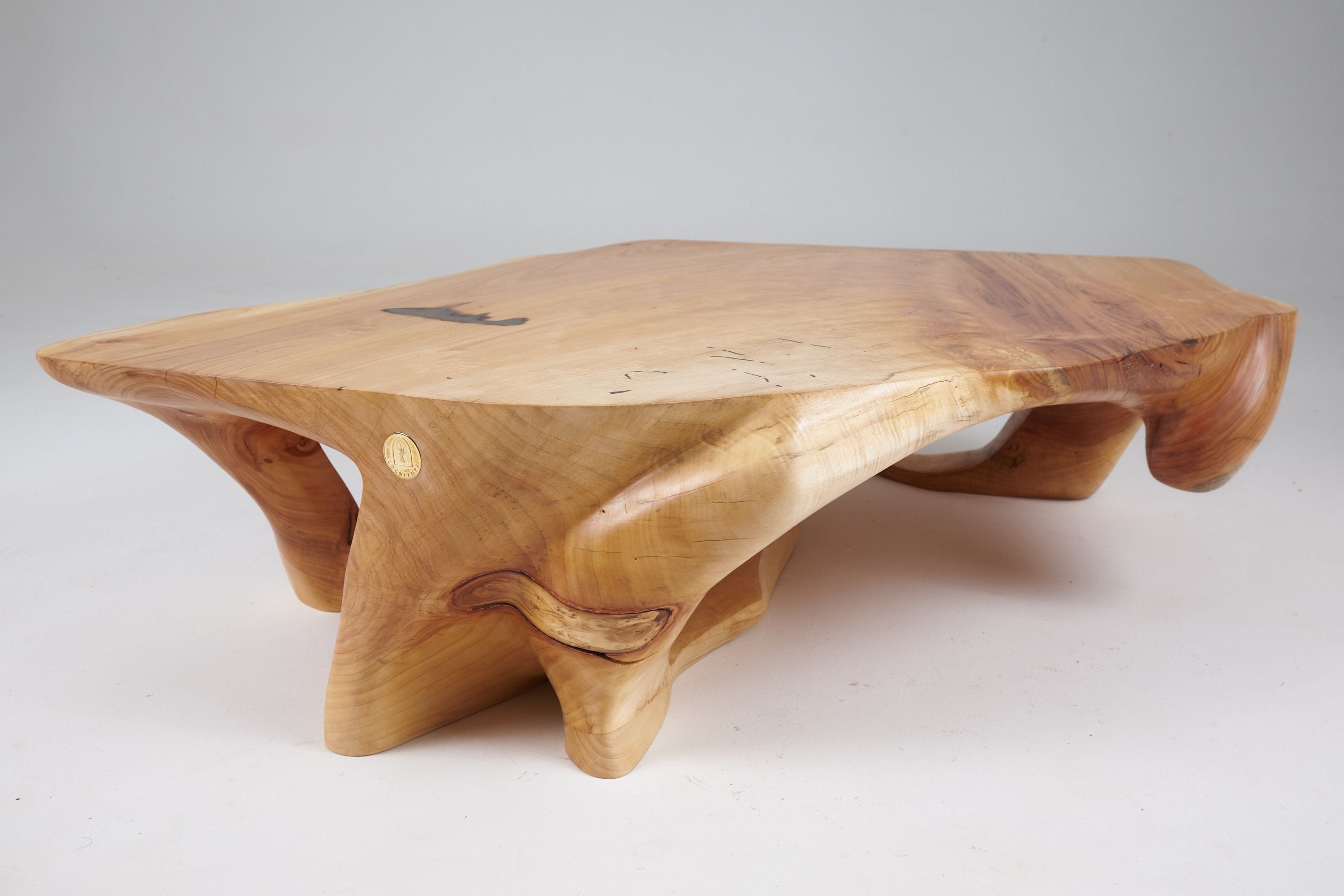 Domus, Sculptural Low Table Carved From Solid Wood - image 7