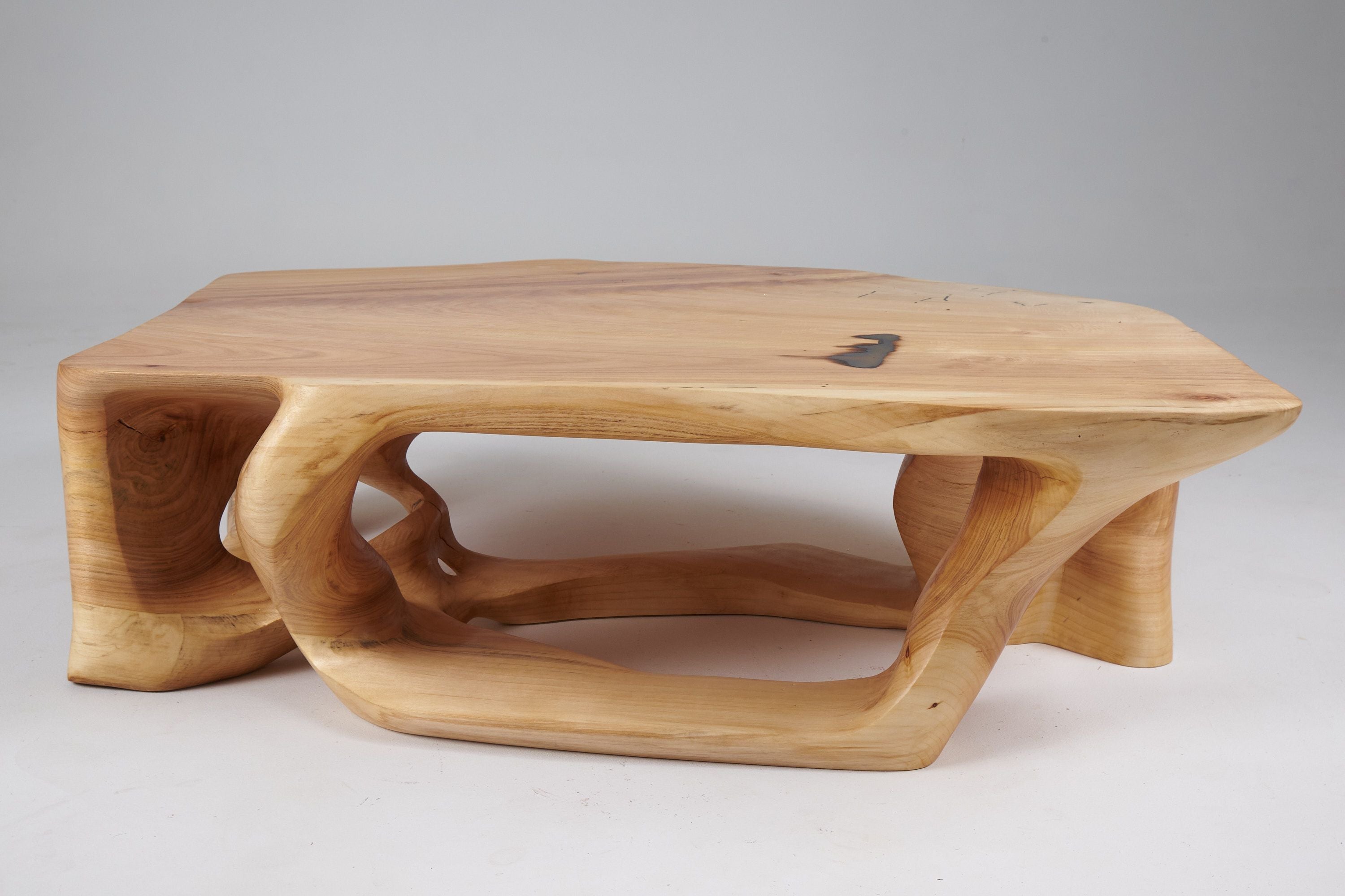 Domus, Sculptural Low Table Carved From Solid Wood - image 13