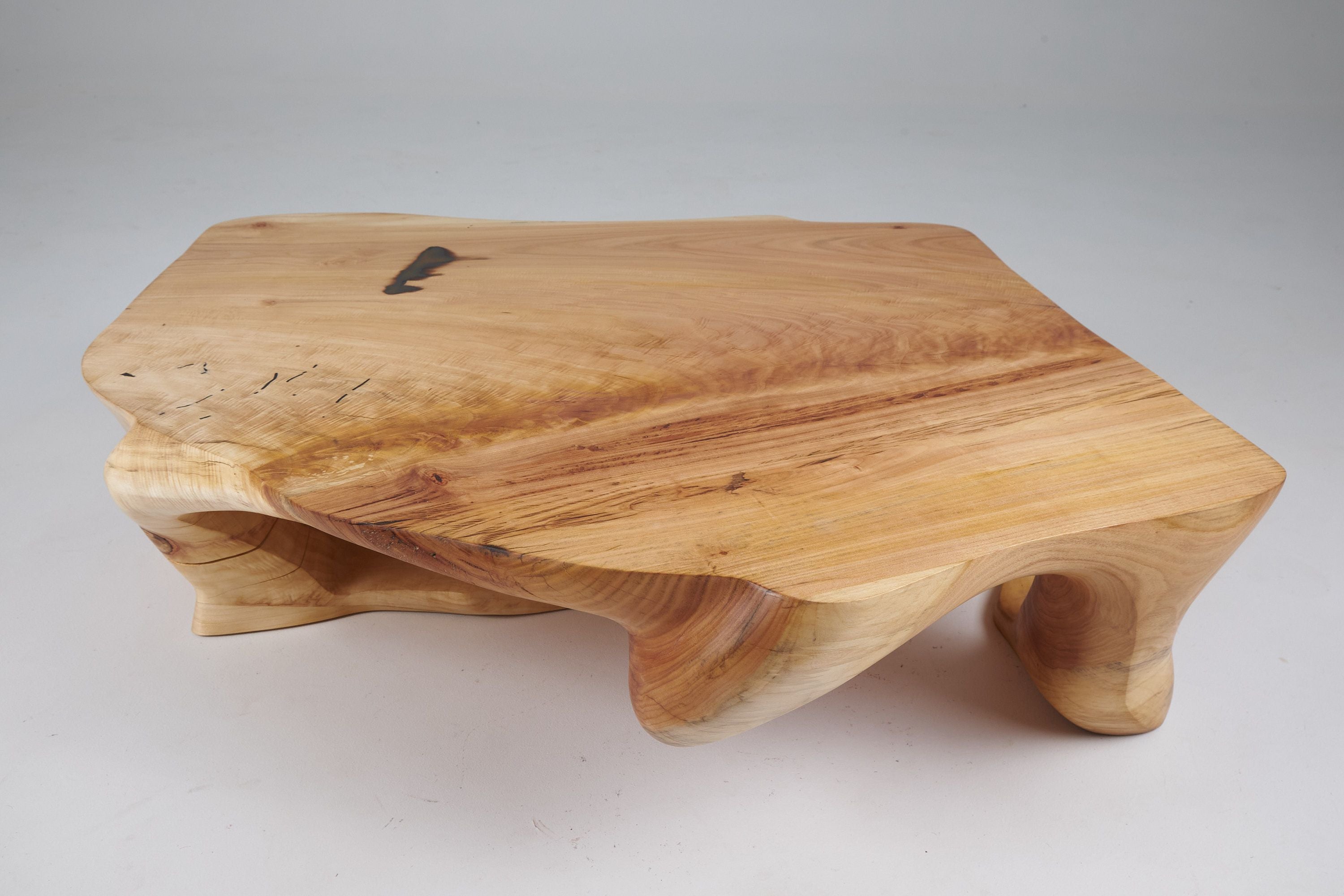 Domus, Sculptural Low Table Carved From Solid Wood - image 3
