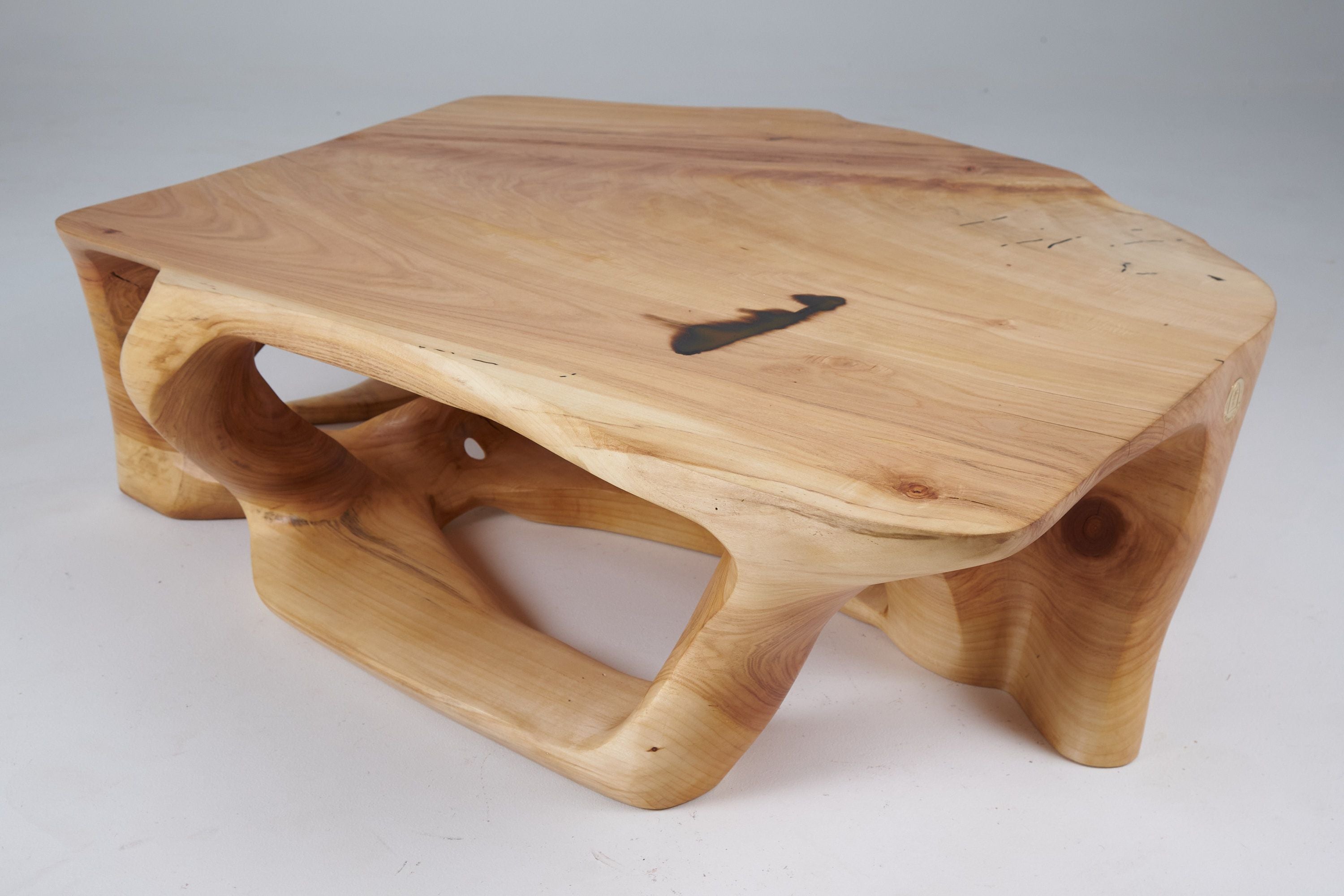 Domus, Sculptural Low Table Carved From Solid Wood - image 11