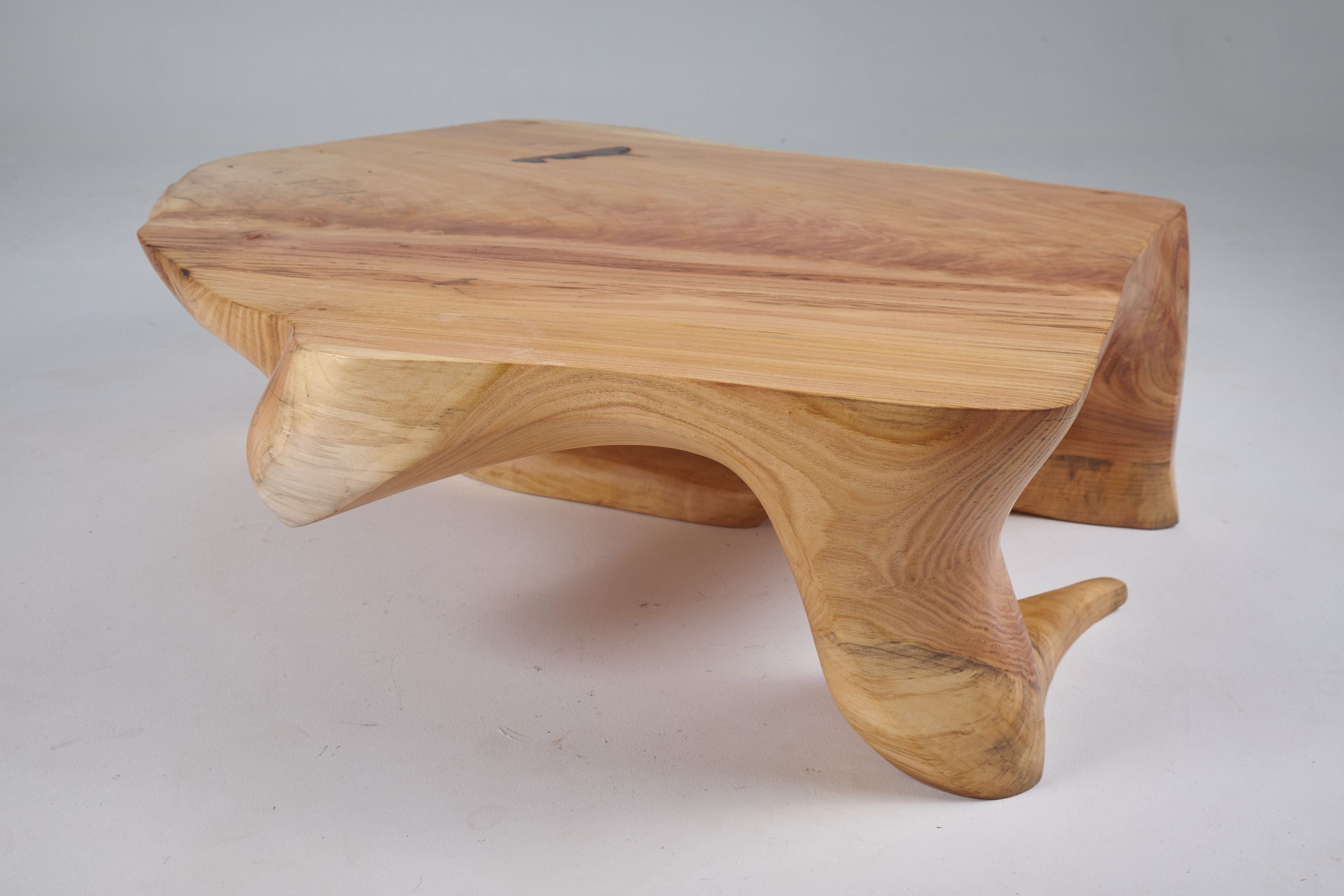Domus, Sculptural Low Table Carved From Solid Wood - image 21