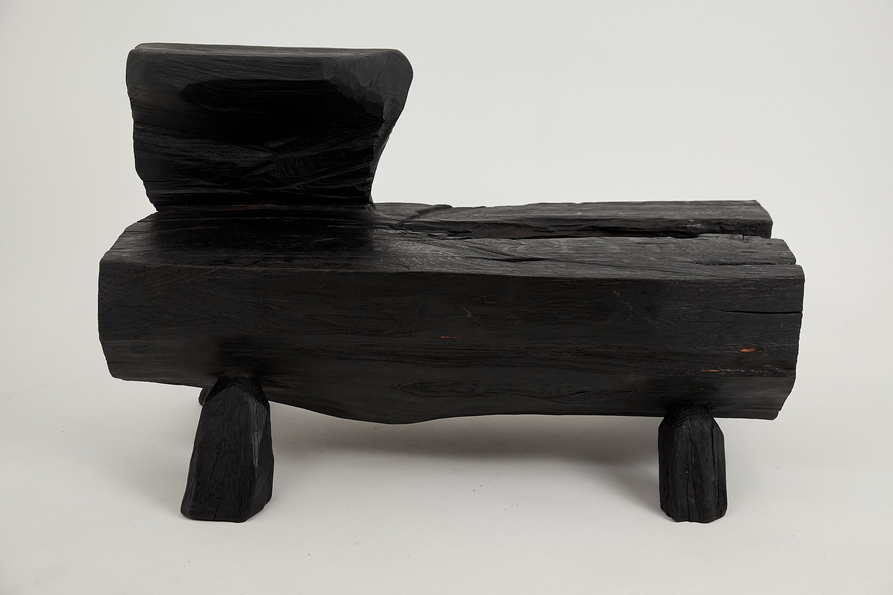 Jownik, Charred Rustic Coffee Table - Chainsaw Carved - image 4