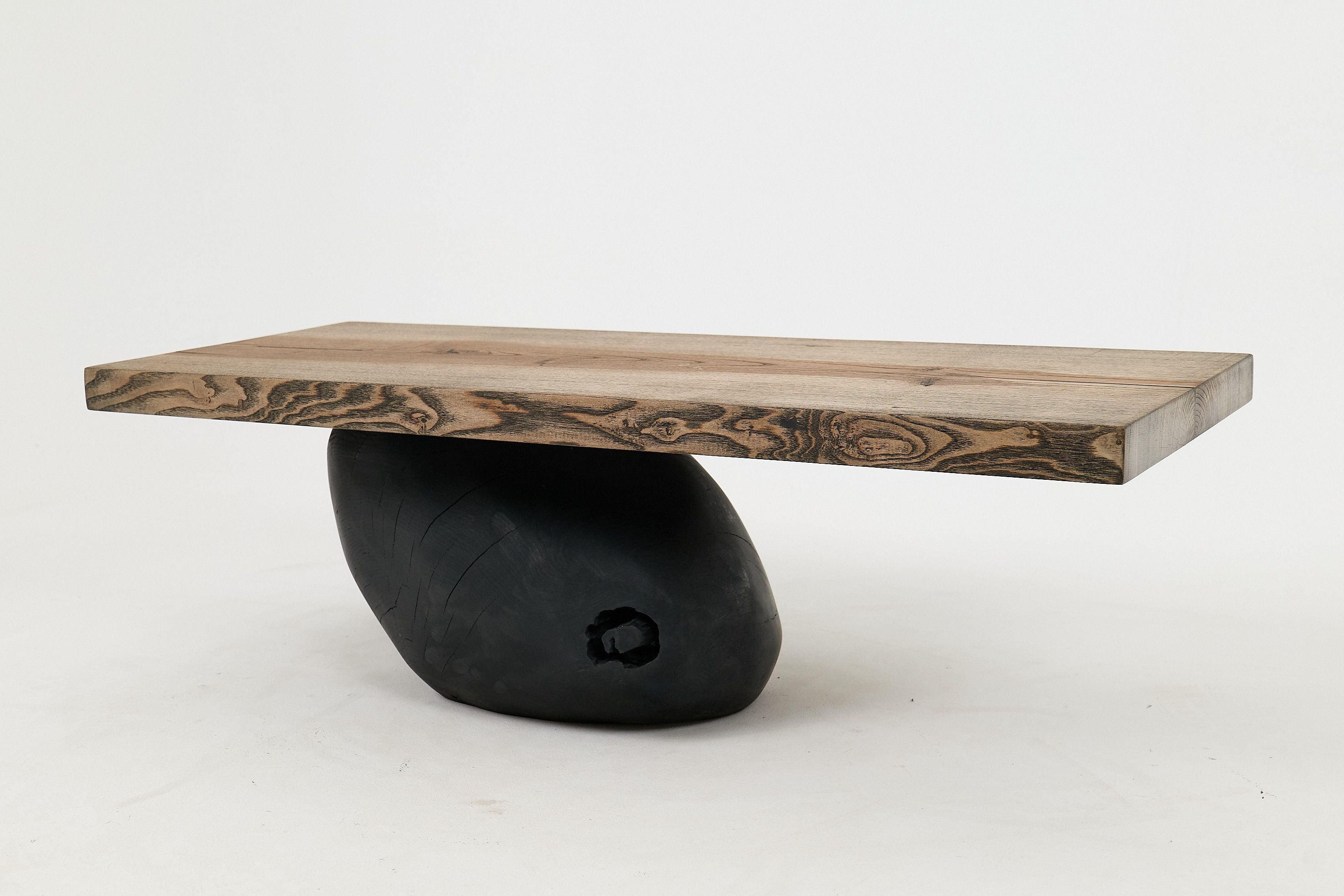 Jownik, Stone-Base Coffee Table â Floating Form on Blackened Balance - image 4