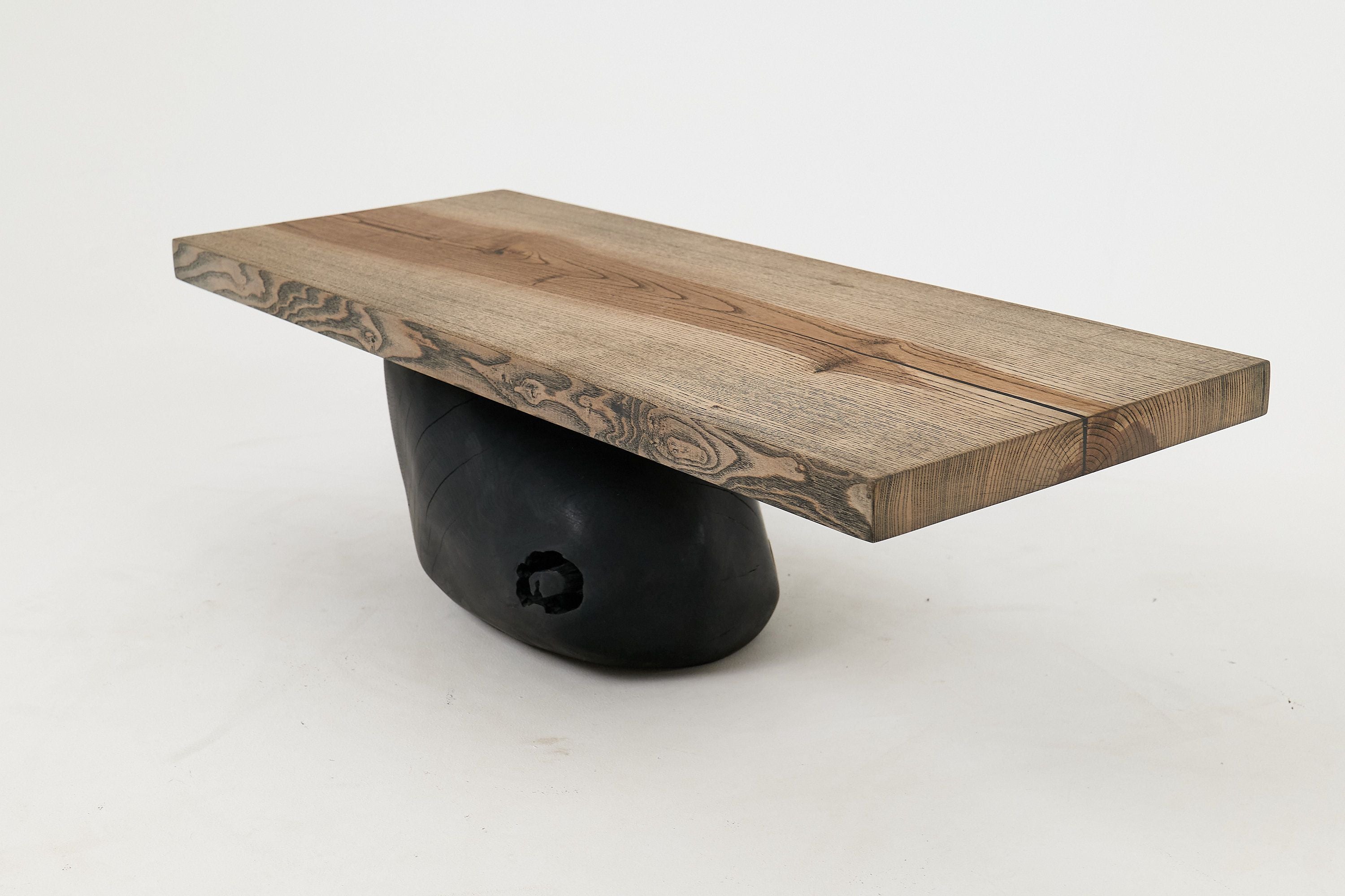 Jownik, Stone-Base Coffee Table â Floating Form on Blackened Balance - image 6