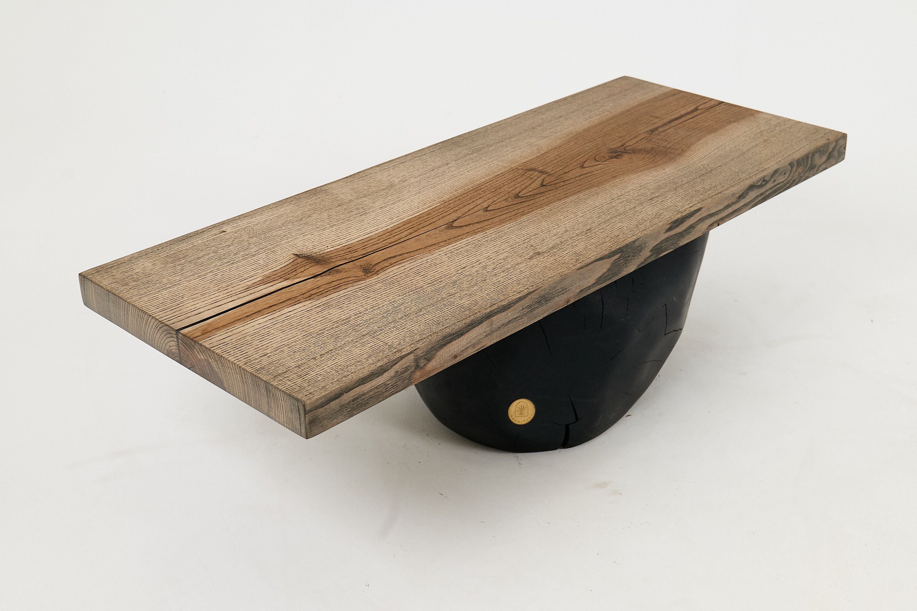 Jownik, Stone-Base Coffee Table â Floating Form on Blackened Balance - image 11