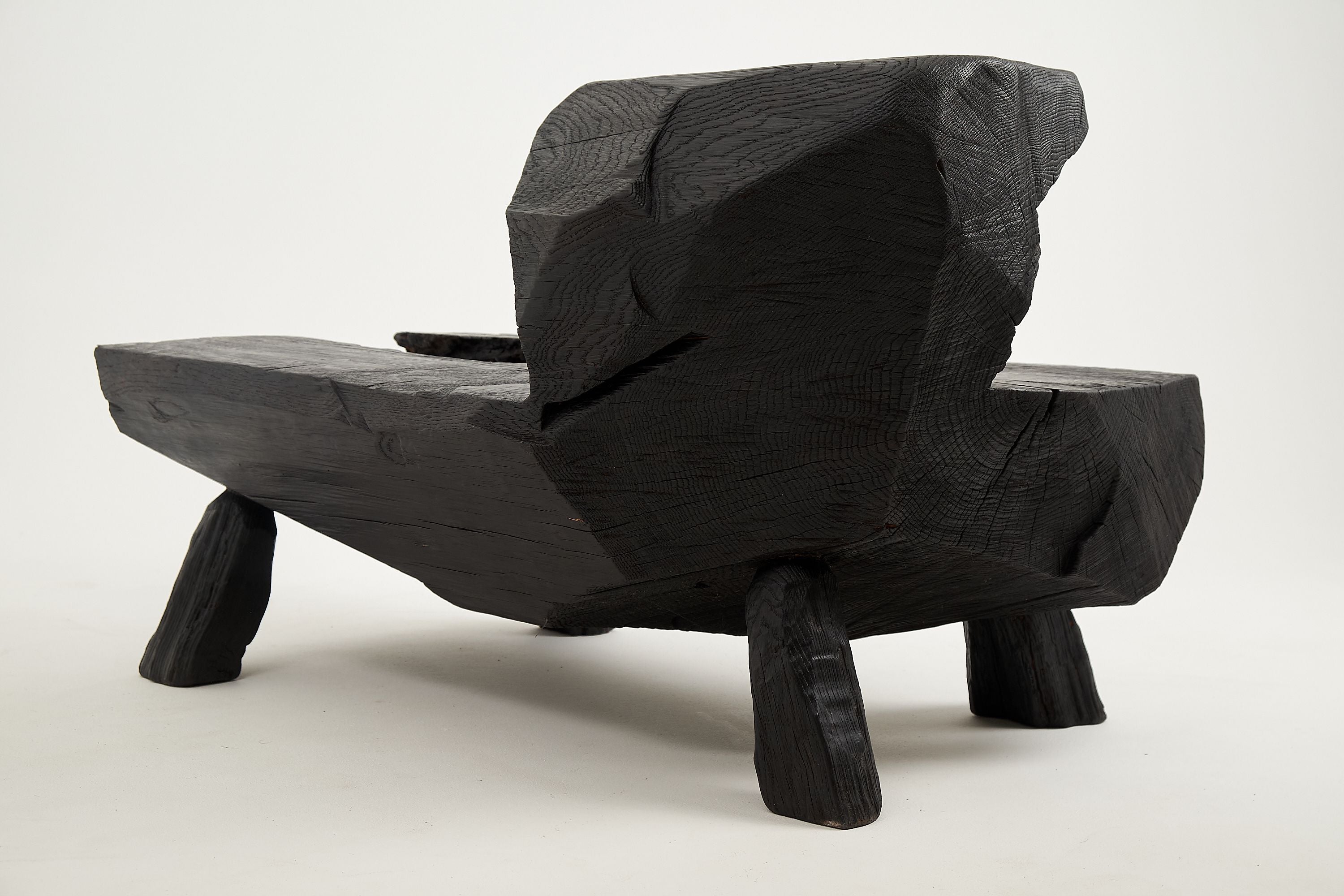 Jownik, Charred Rustic Coffee Table - Chainsaw Carved - image 16