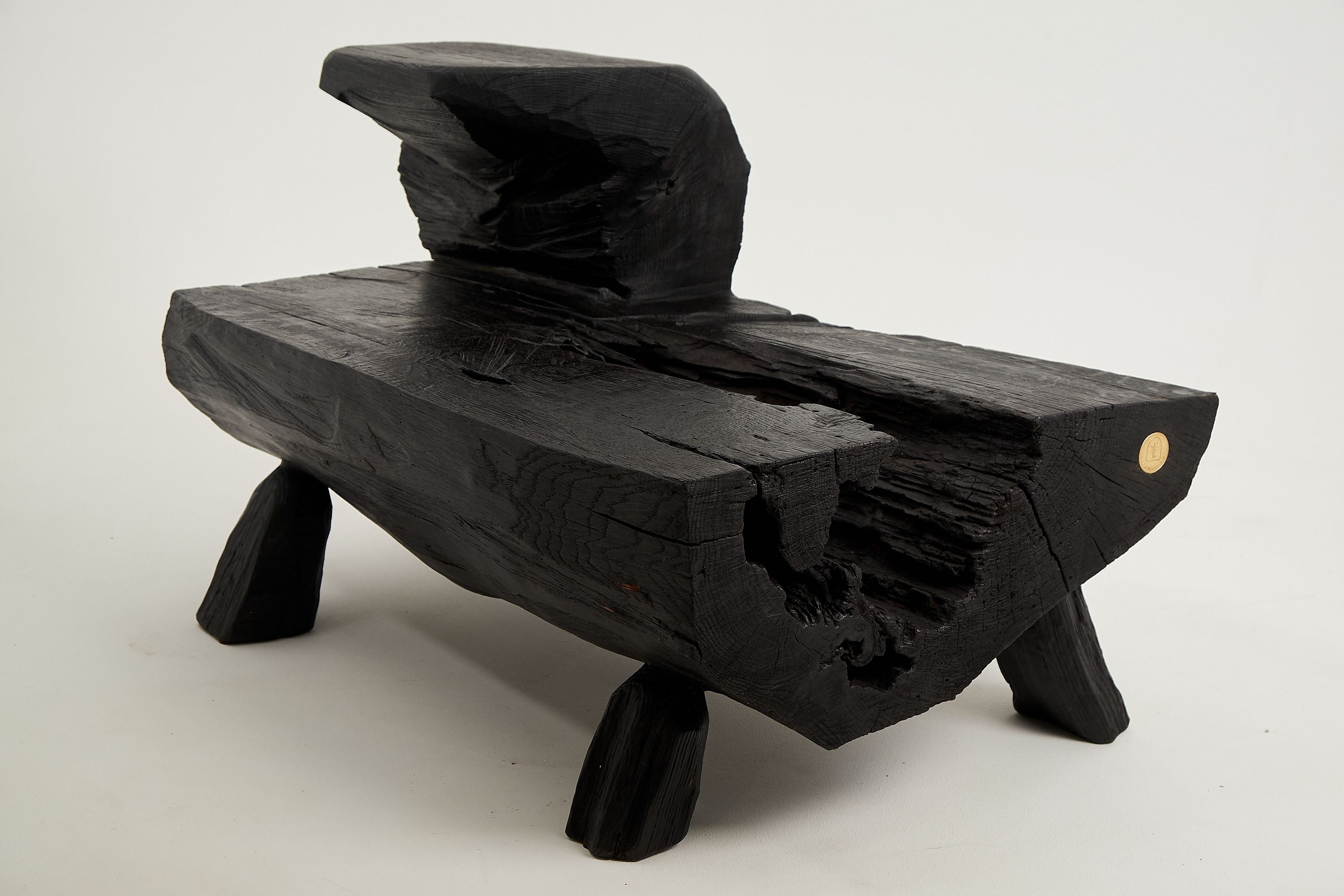 Jownik, Charred Rustic Coffee Table - Chainsaw Carved - image 20