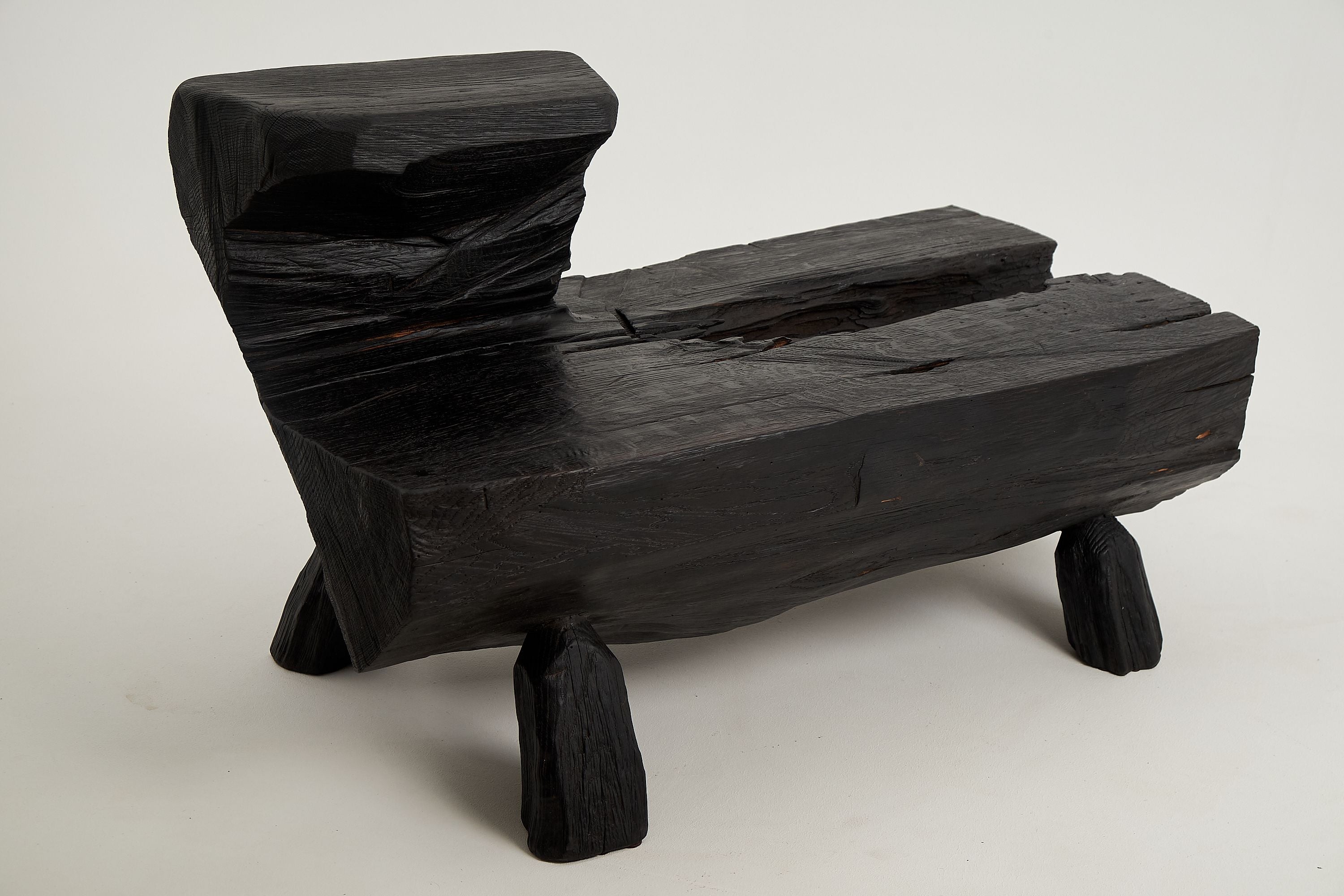 Jownik, Charred Rustic Coffee Table - Chainsaw Carved - image 18