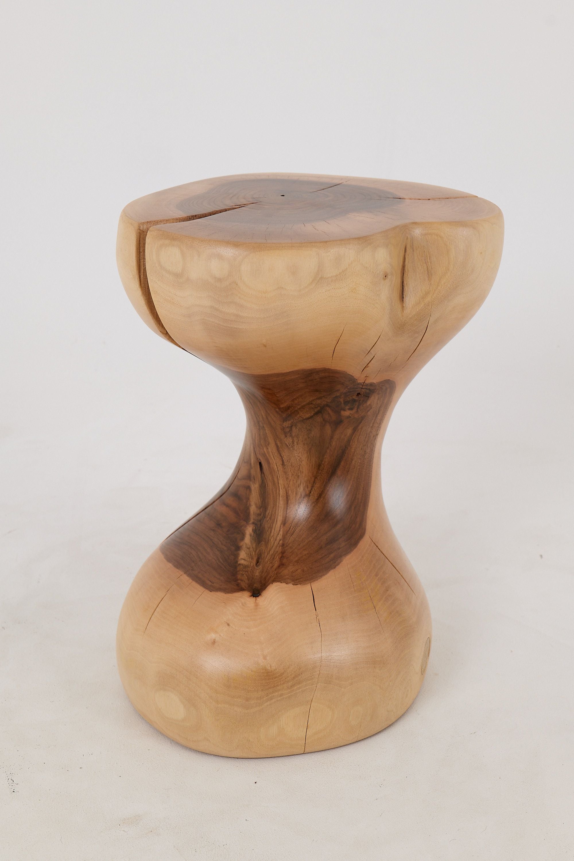 Leszy, Hourglass Side Table  Soft Curves in Solid Wood