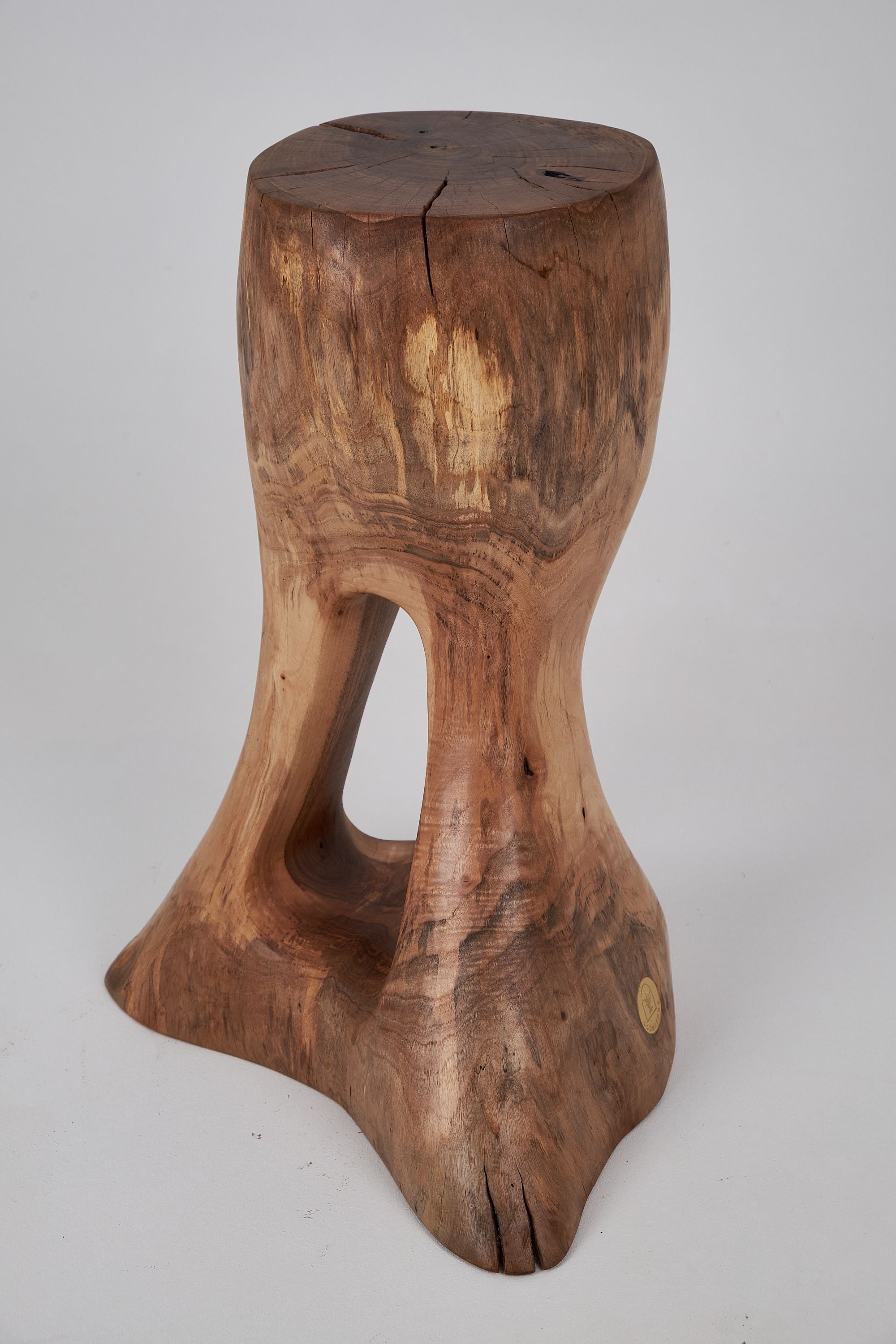 Leszy, Sculptural Side Table, Carved From Solid Wood - image 5