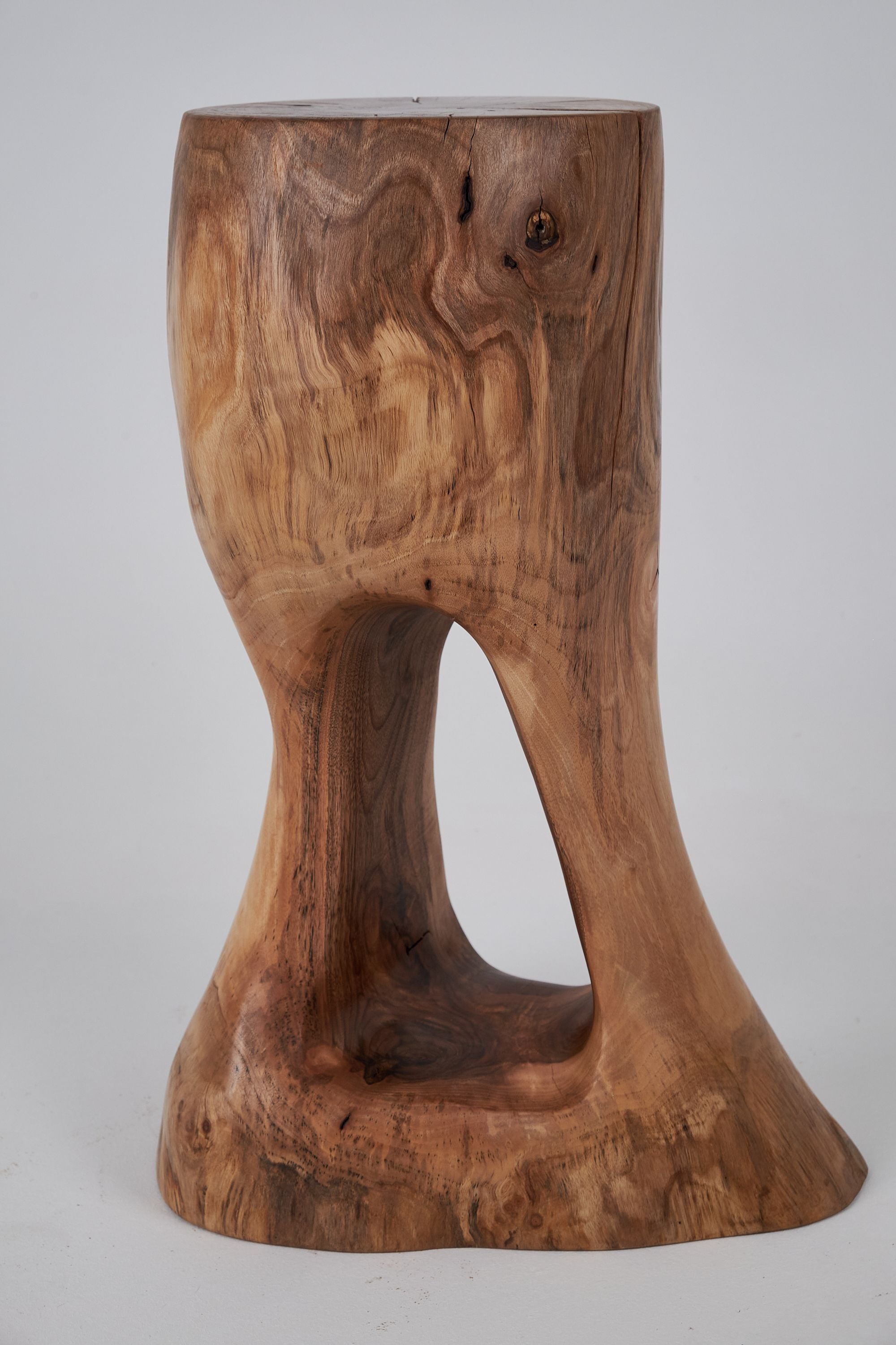 Leszy, Sculptural Side Table, Carved From Solid Wood - image 11