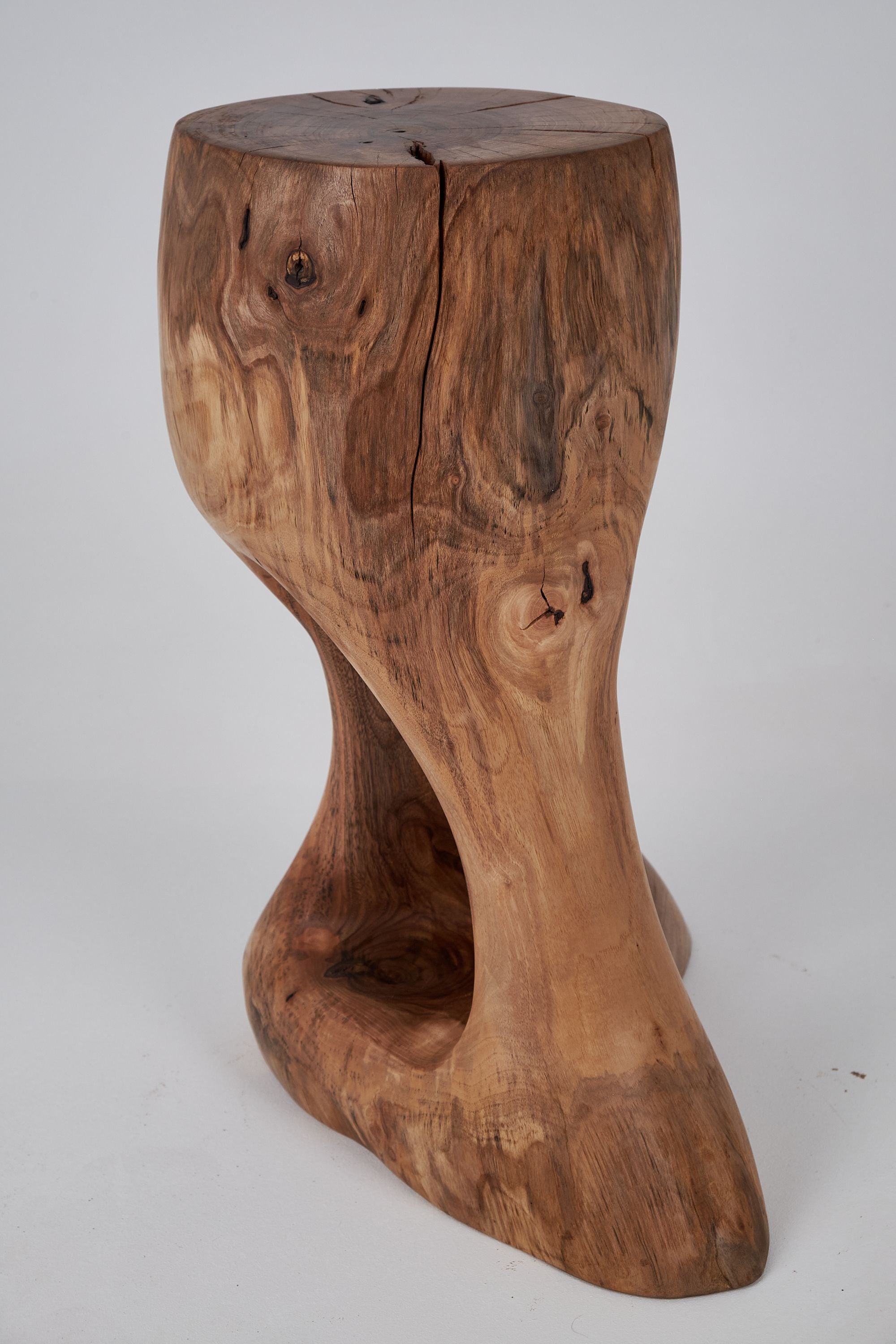 Leszy, Sculptural Side Table, Carved From Solid Wood - image 13