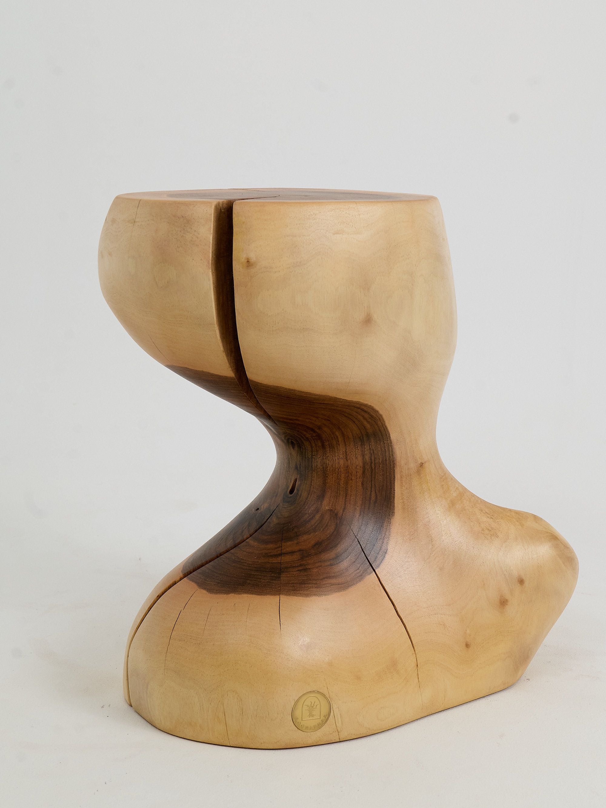 Leszy, Sculptural Side Table Carved in Solid Wood - image 8