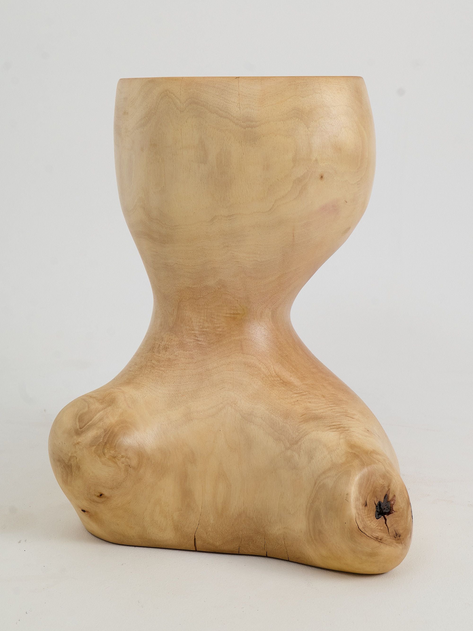 Leszy, Sculptural Side Table Carved in Solid Wood - image 13
