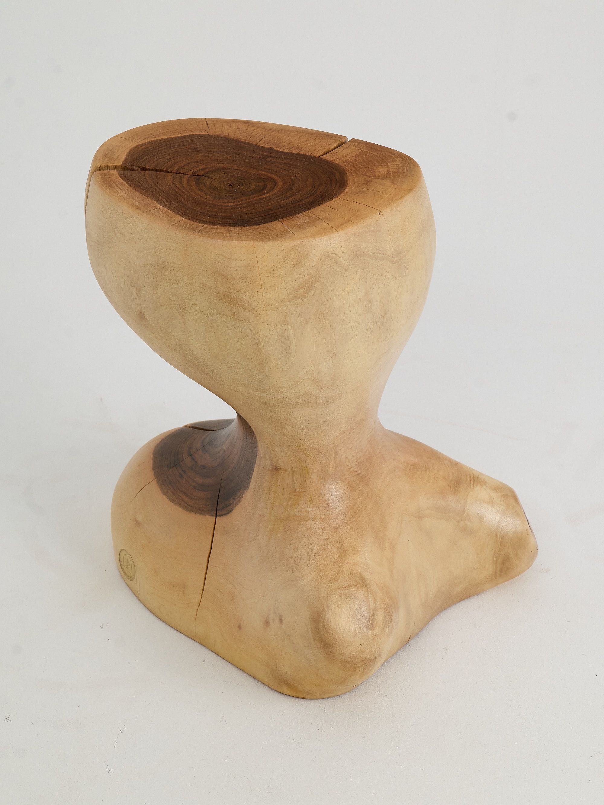 Leszy, Sculptural Side Table Carved in Solid Wood - image 10