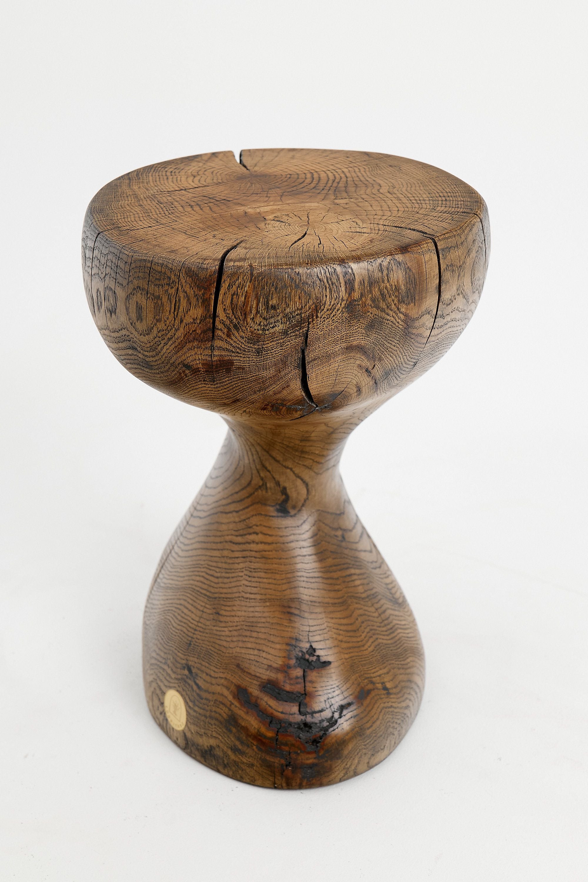 Leszy, Sculptural Side Table Carved in Solid Wood - image 16