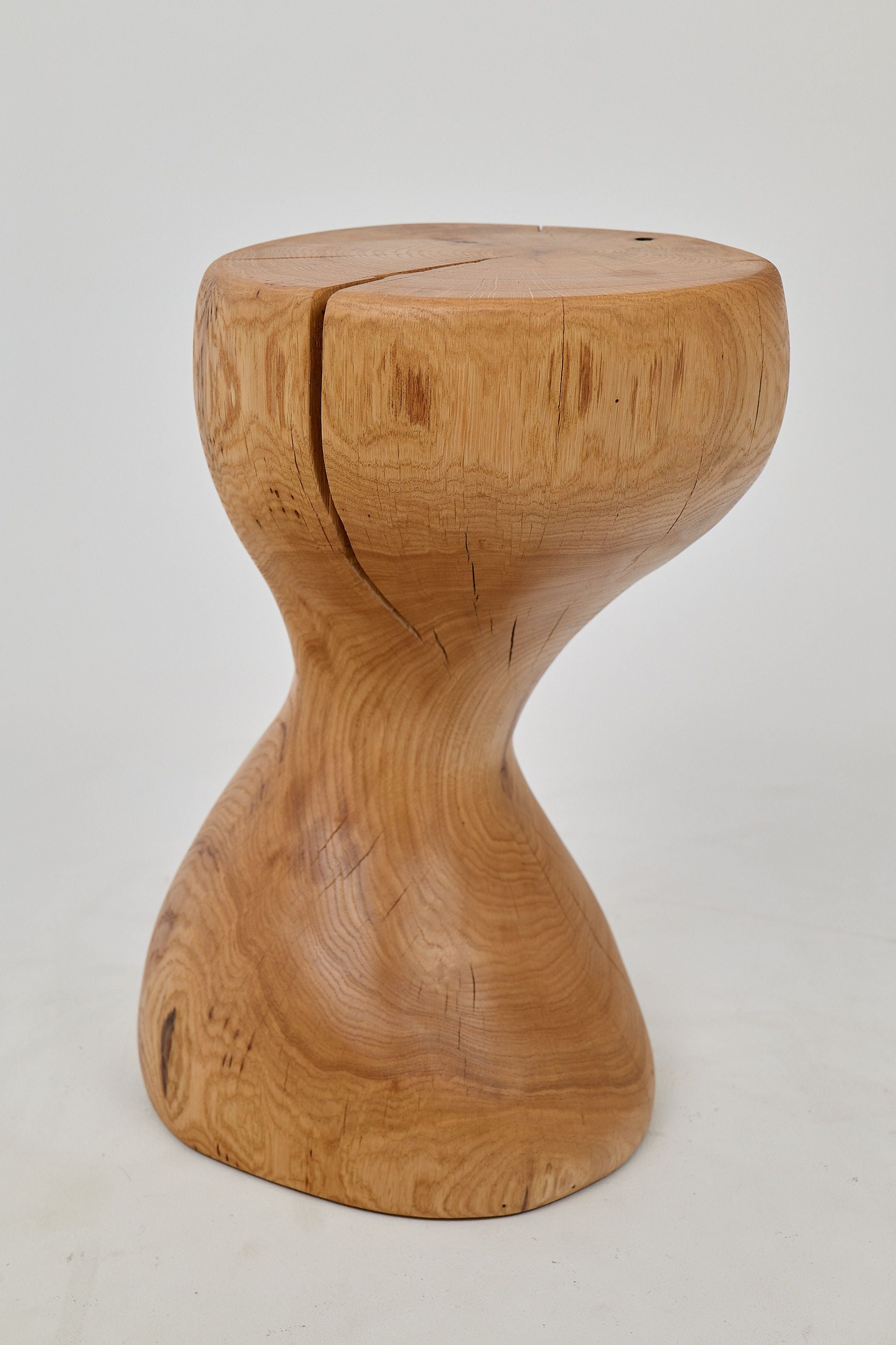Leszy, Sculptural Side Table Carved in Solid Wood - image 2