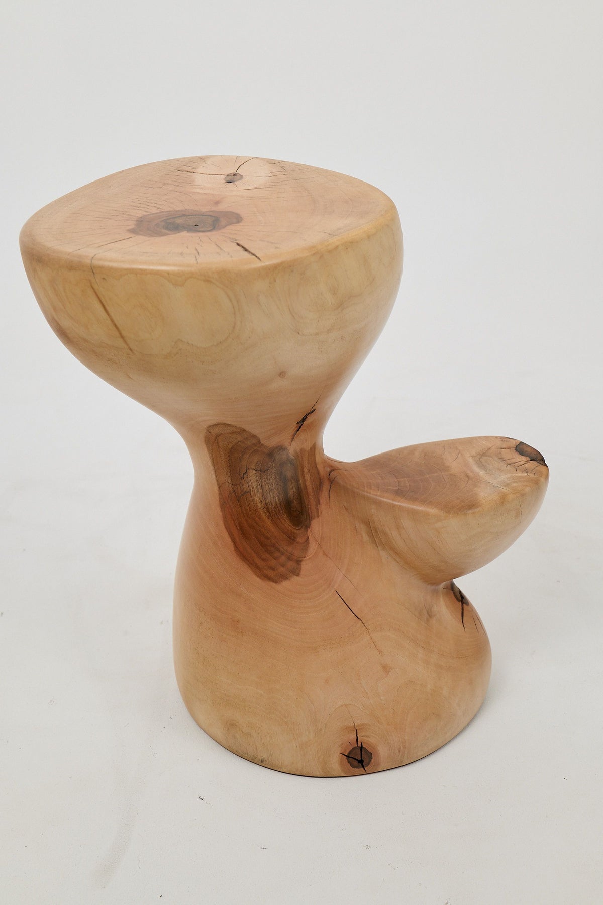 Leszy, Sculptural Side Table Carved in Solid Wood - image 11