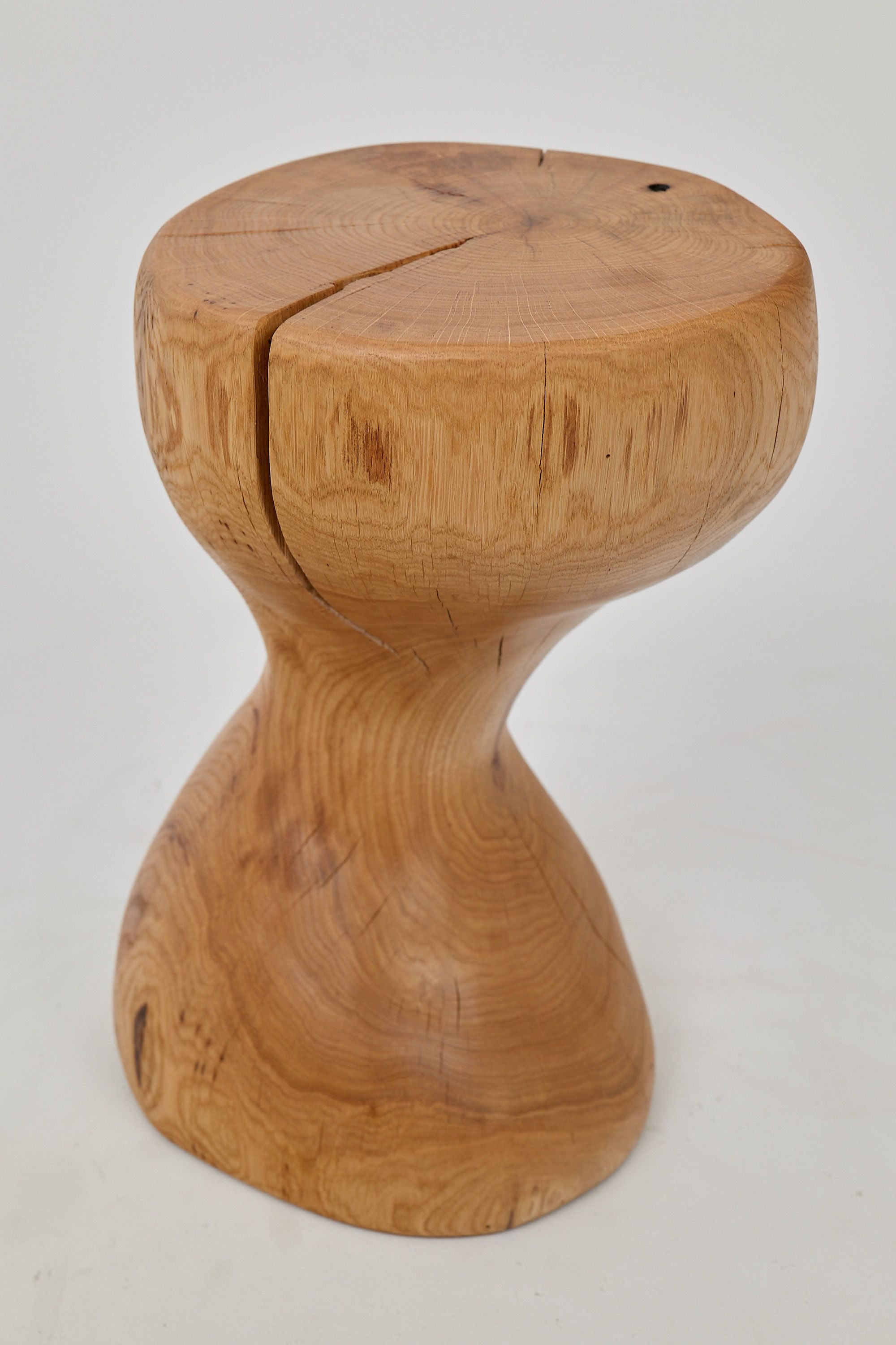 Leszy, Sculptural Side Table Carved in Solid Wood - image 3