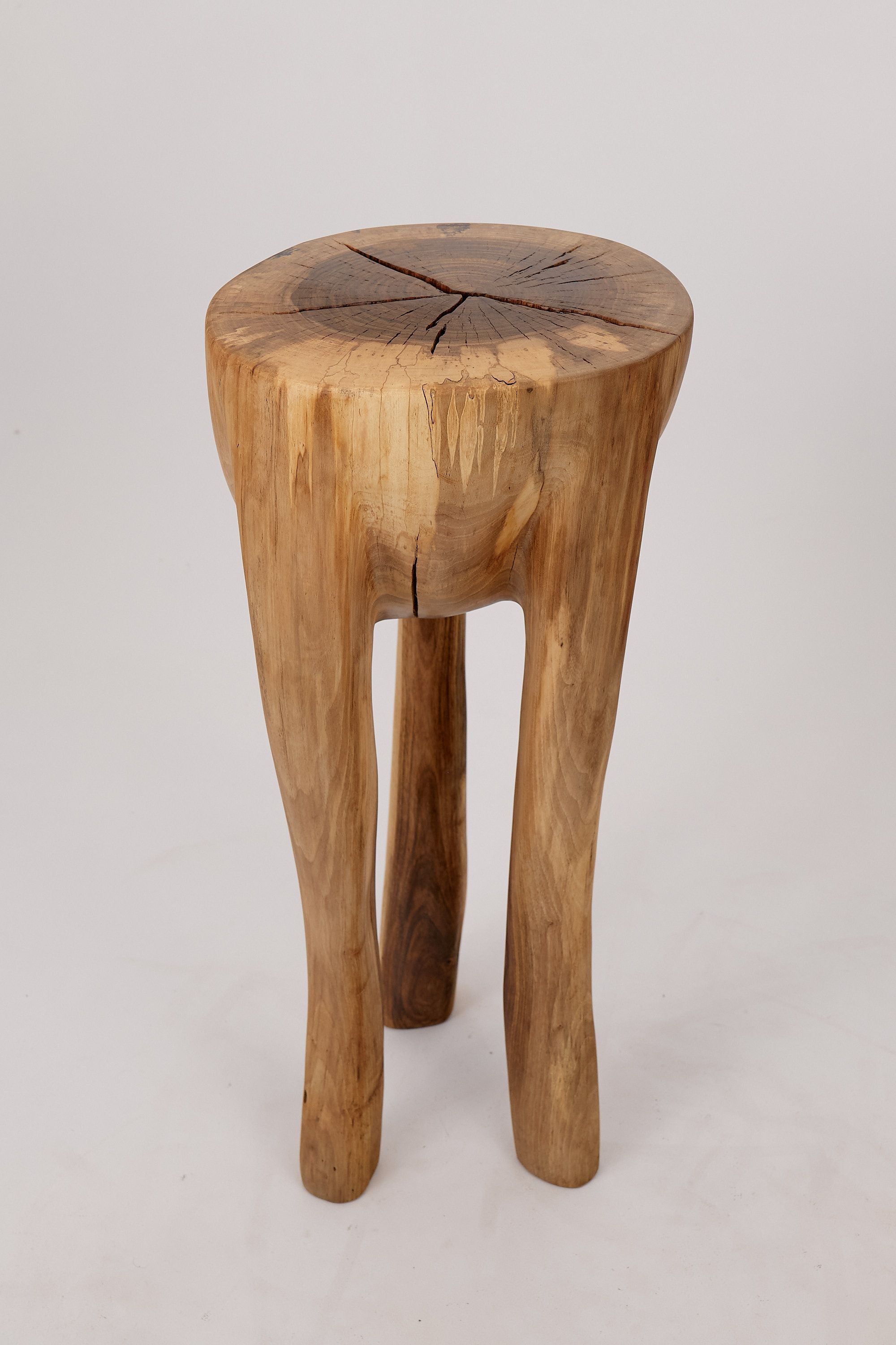 Leszy, Sculptural Side Table Carved in Solid Wood - image 8