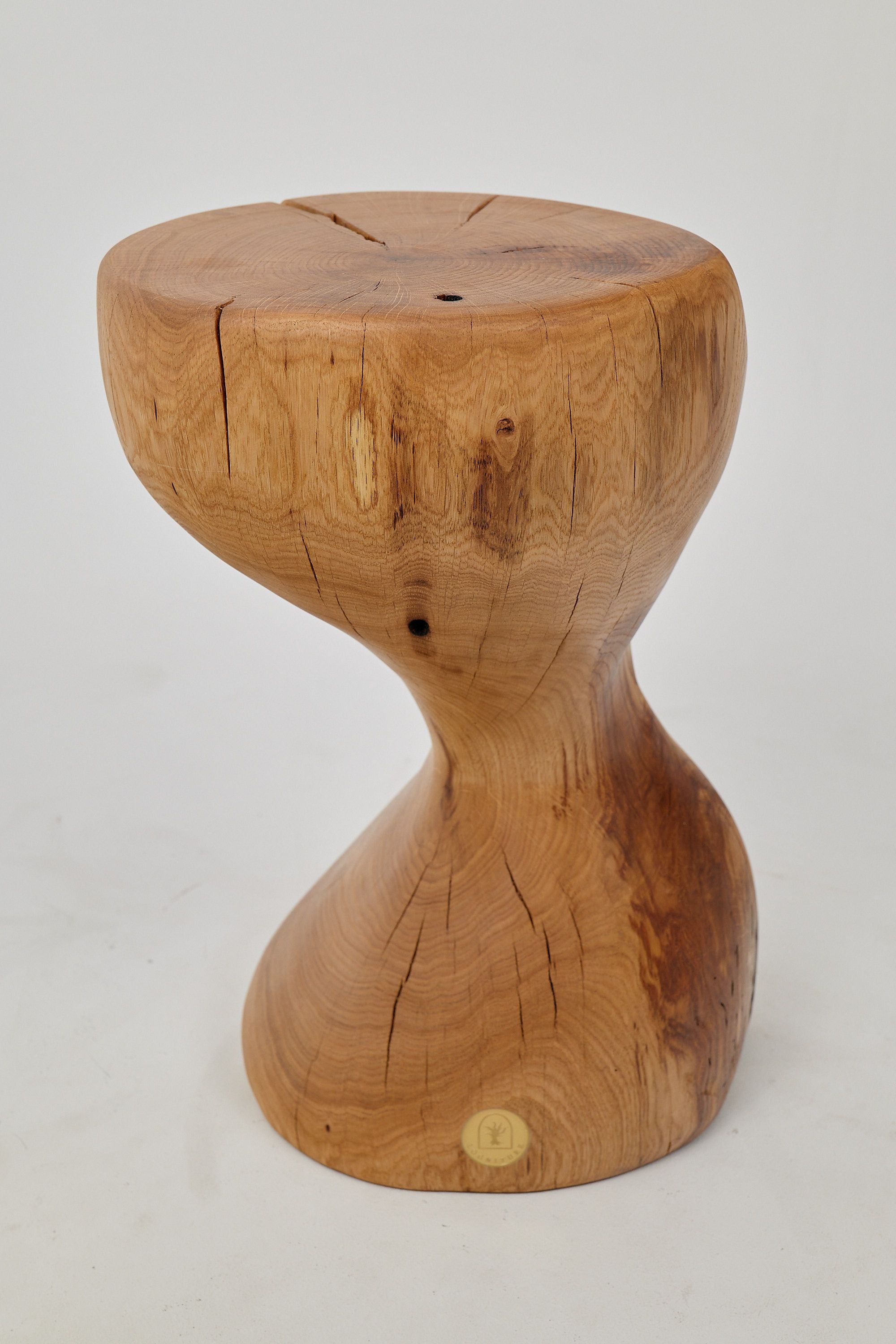 Leszy, Sculptural Side Table Carved in Solid Wood - image 7