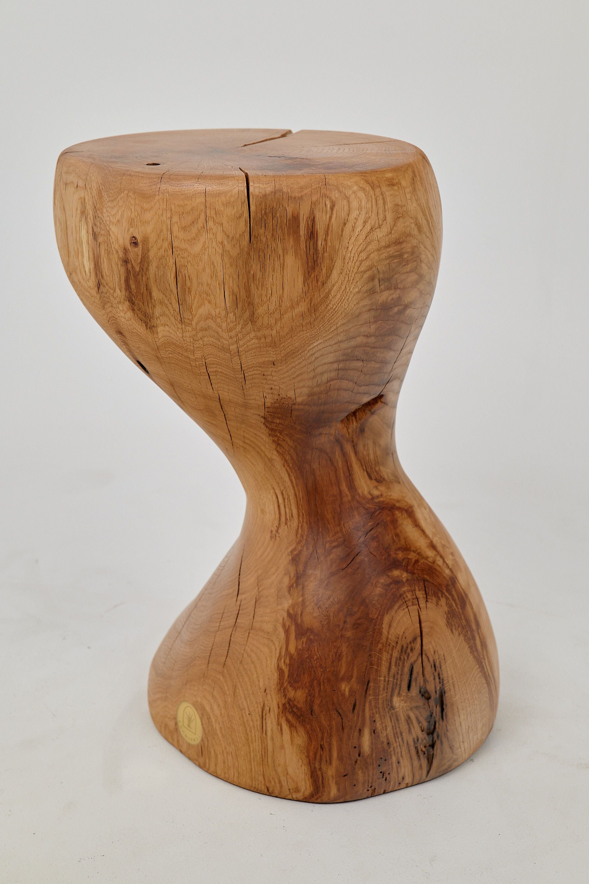 Leszy, Sculptural Side Table Carved in Solid Wood - image 9