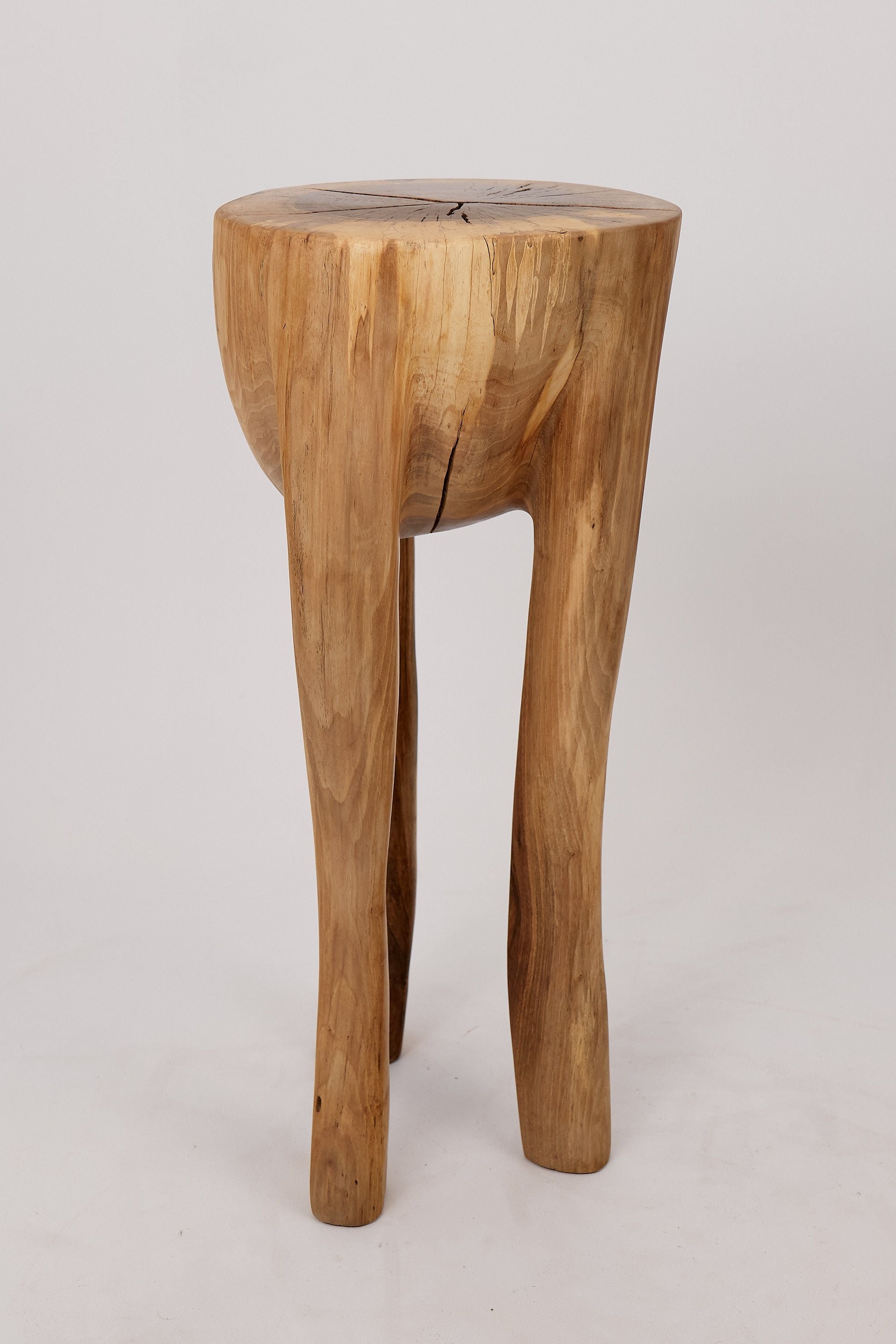 Leszy, Sculptural Side Table Carved in Solid Wood - image 6