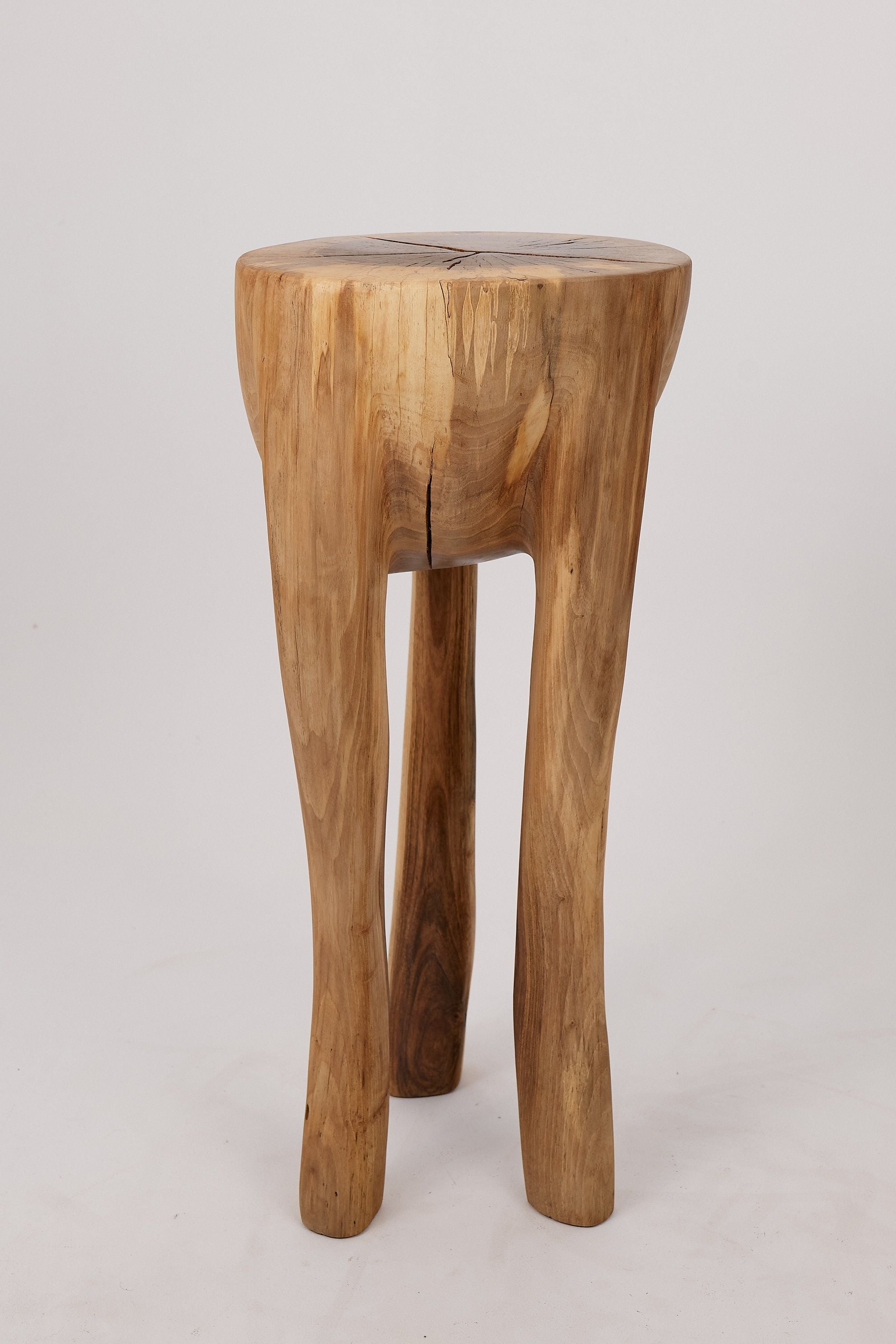 Leszy, Sculptural Side Table Carved in Solid Wood - image 7