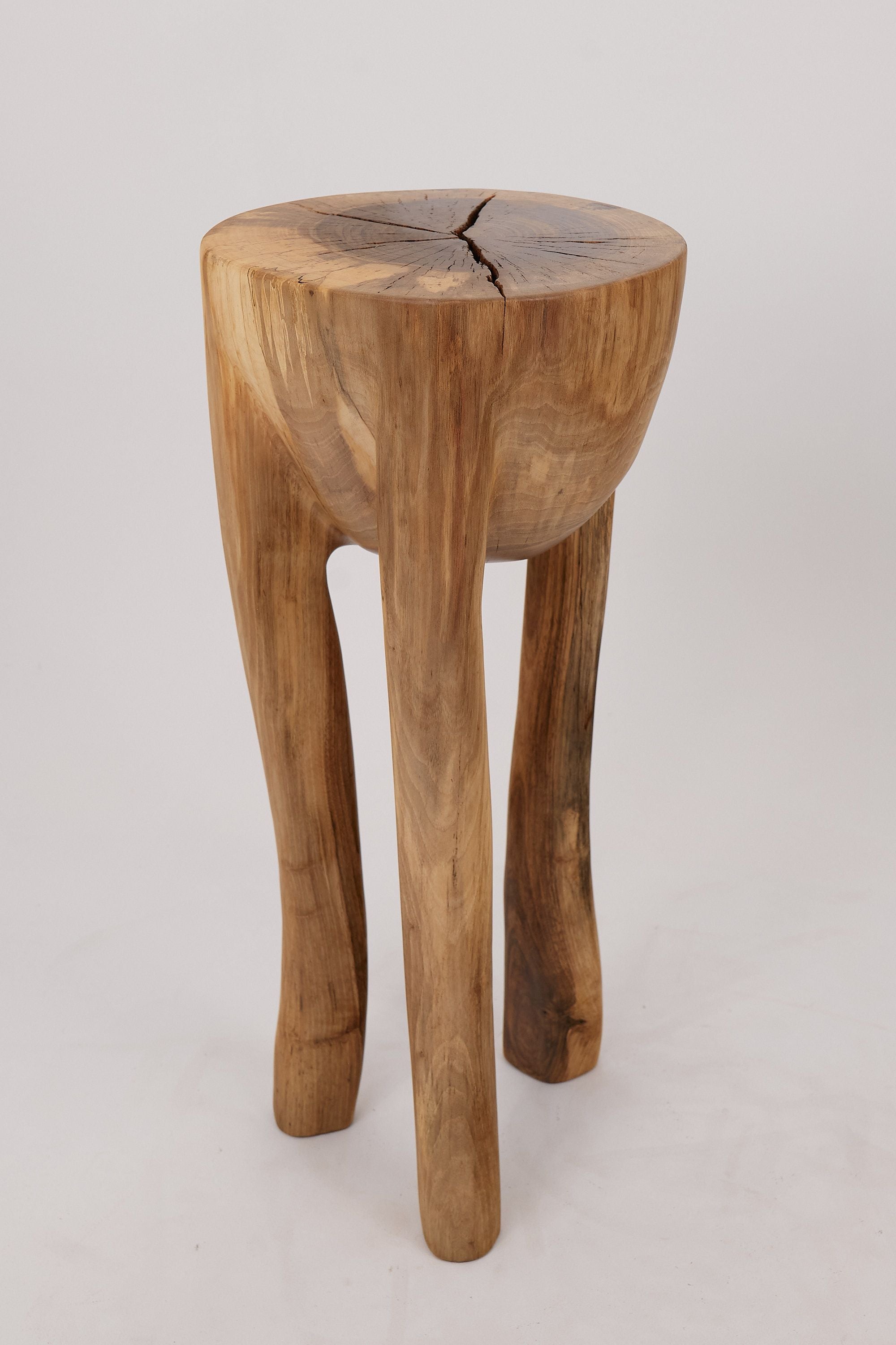 Leszy, Sculptural Side Table Carved in Solid Wood - image 9