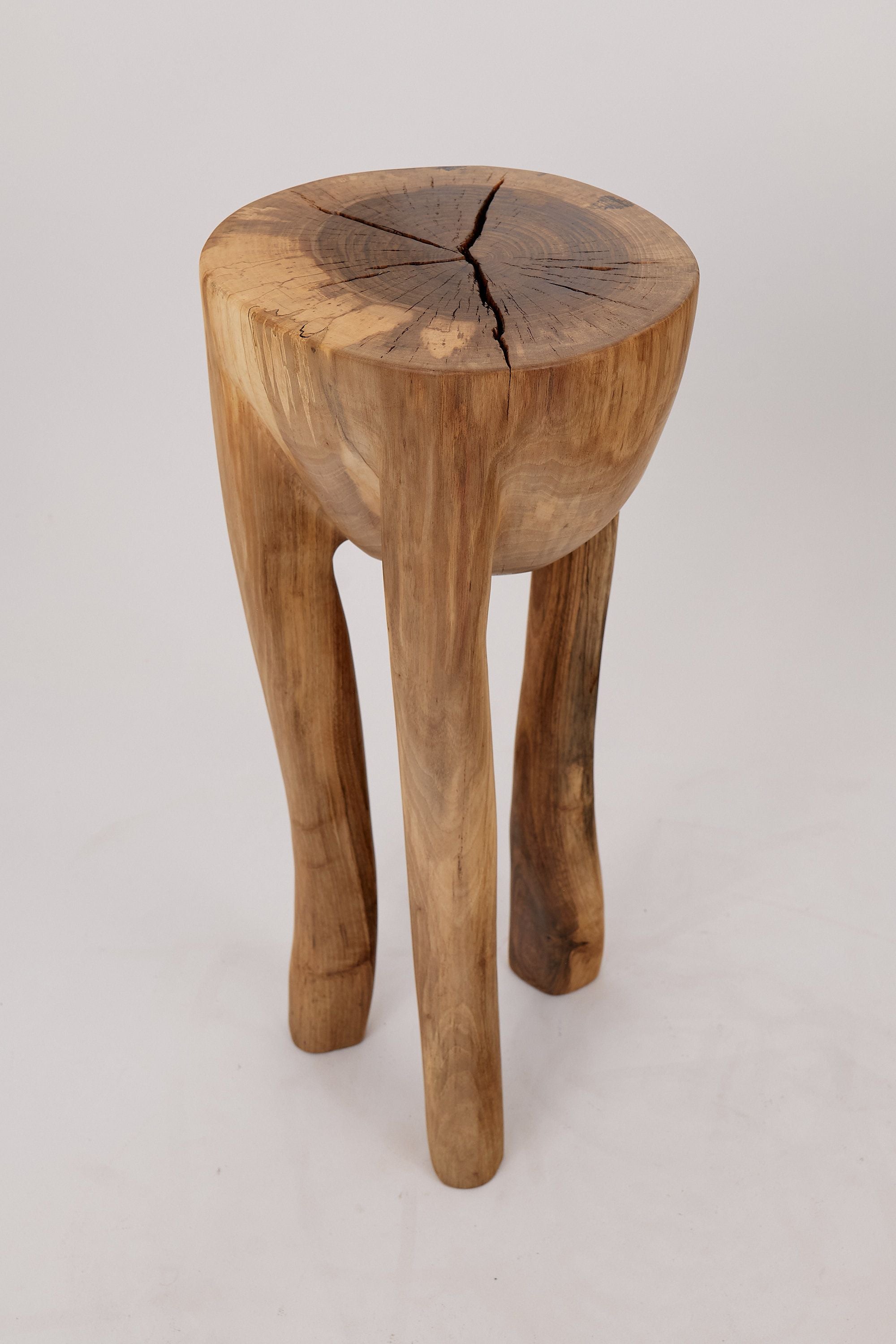 Leszy, Sculptural Side Table Carved in Solid Wood - image 10
