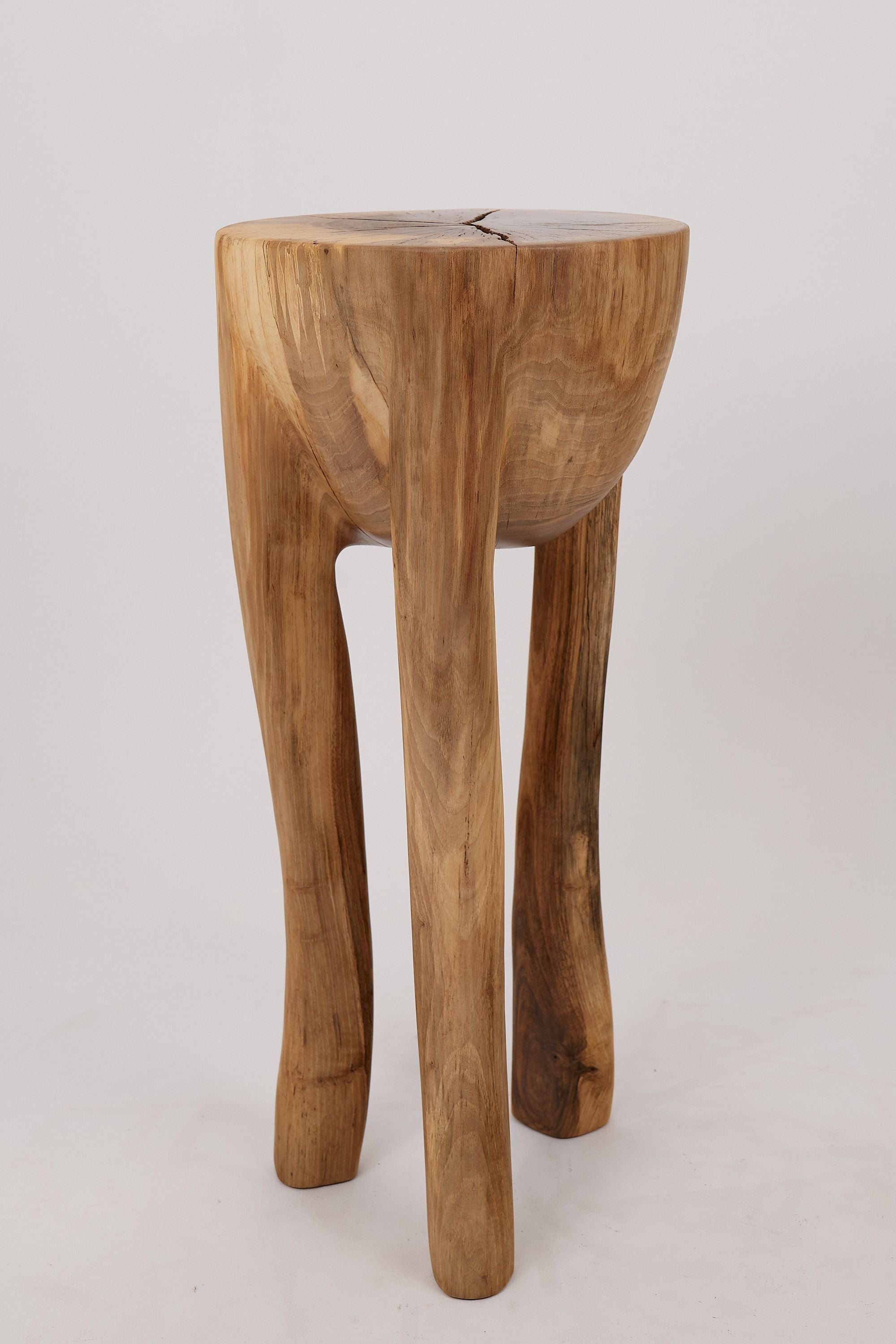 Leszy, Sculptural Side Table Carved in Solid Wood - image 11