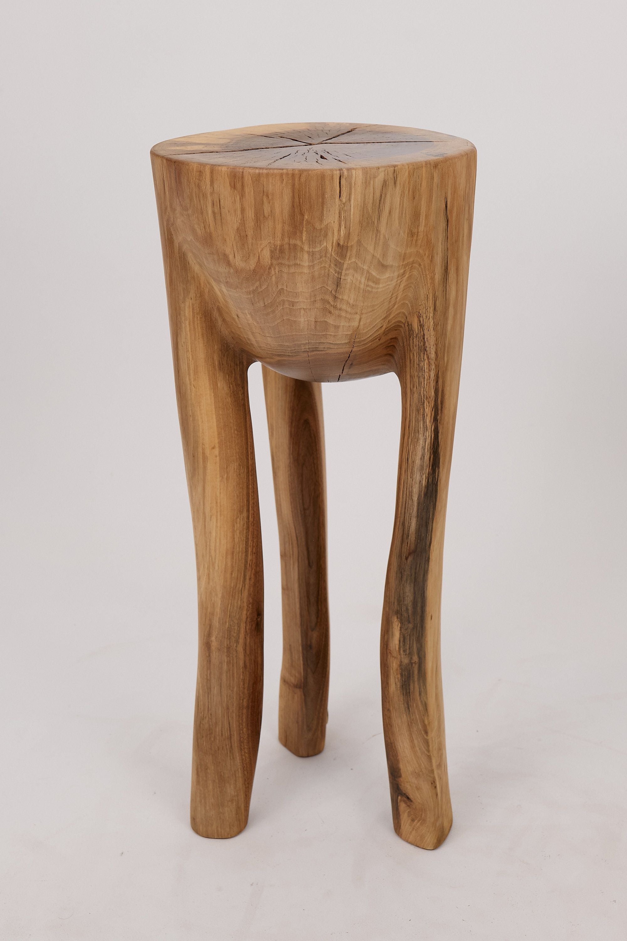 Leszy, Sculptural Side Table Carved in Solid Wood - image 12