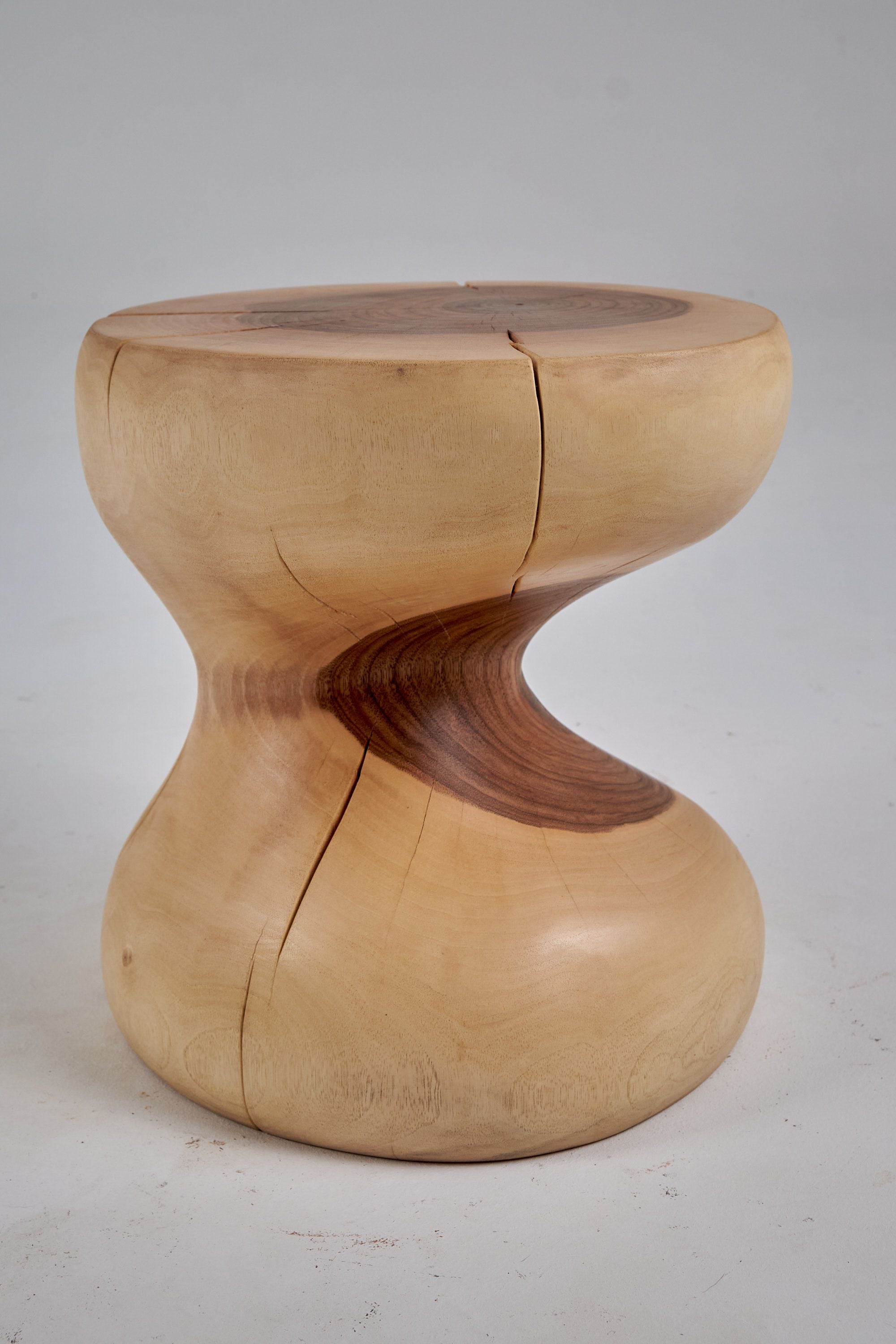 Leszy, Sculptural Side Table Carved in Solid Wood - image 12