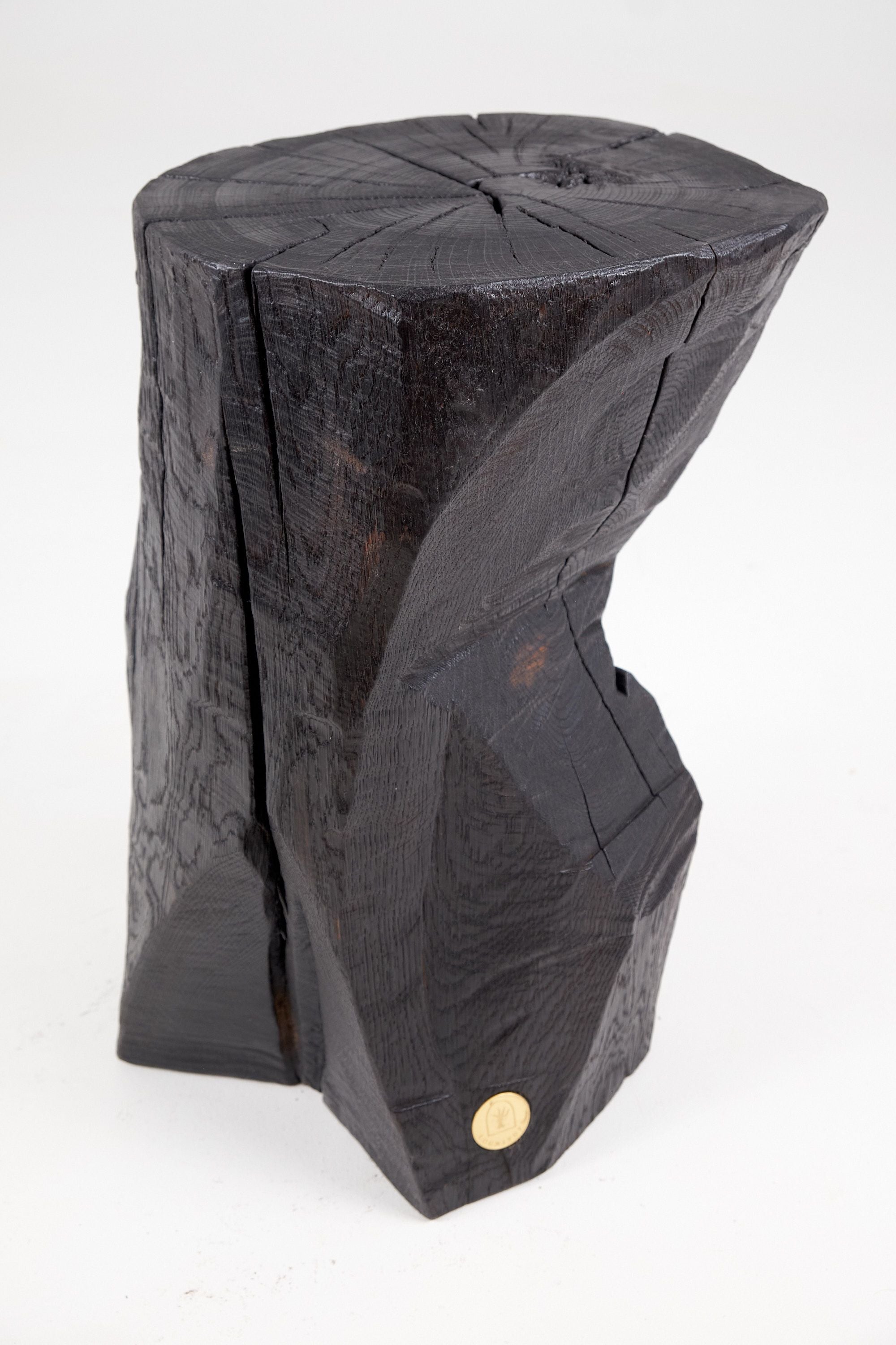 Jownik, Sculptural Charred Side Table
