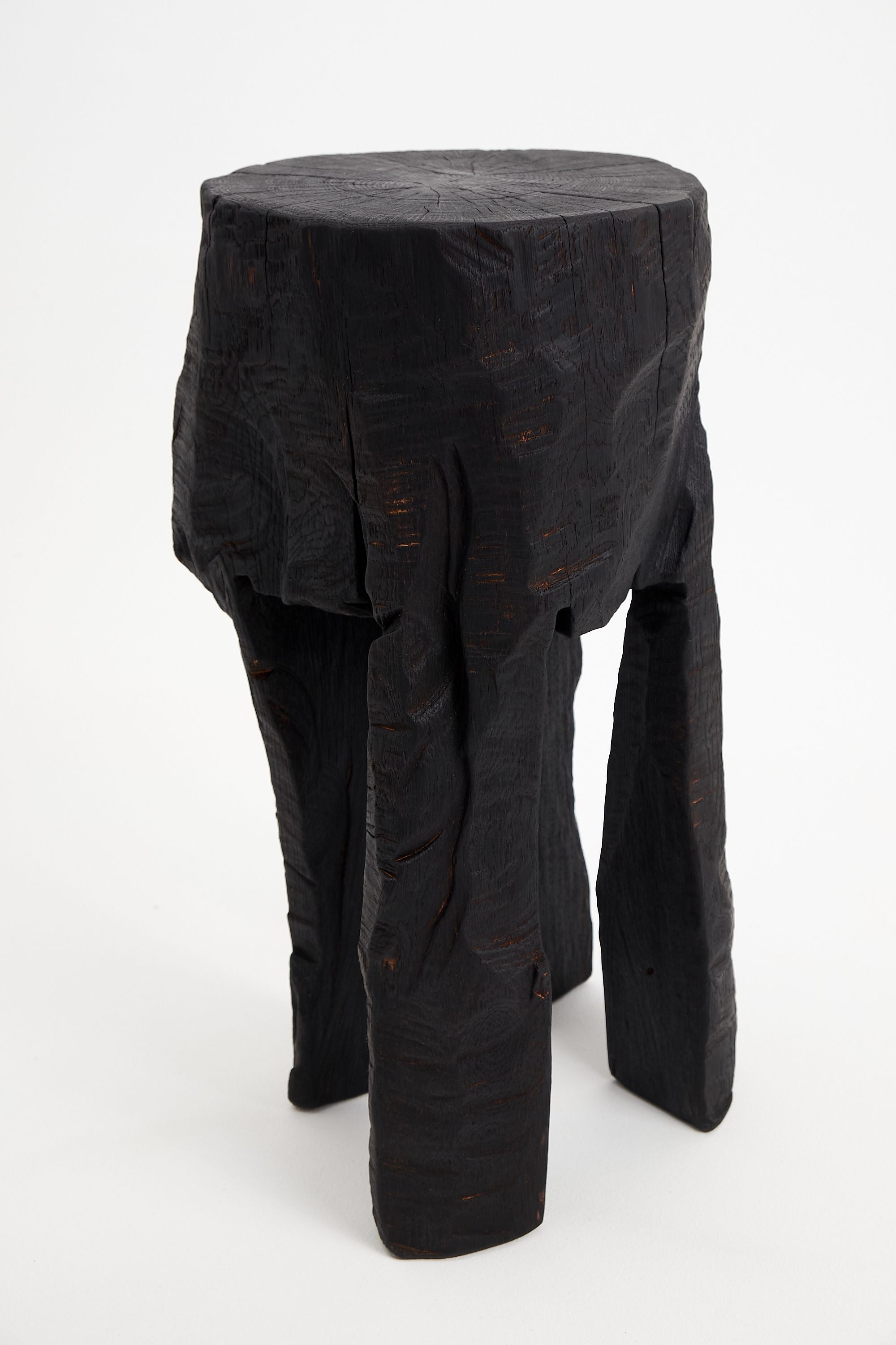Jownik, Sculptural Charred High Side Table - image 7
