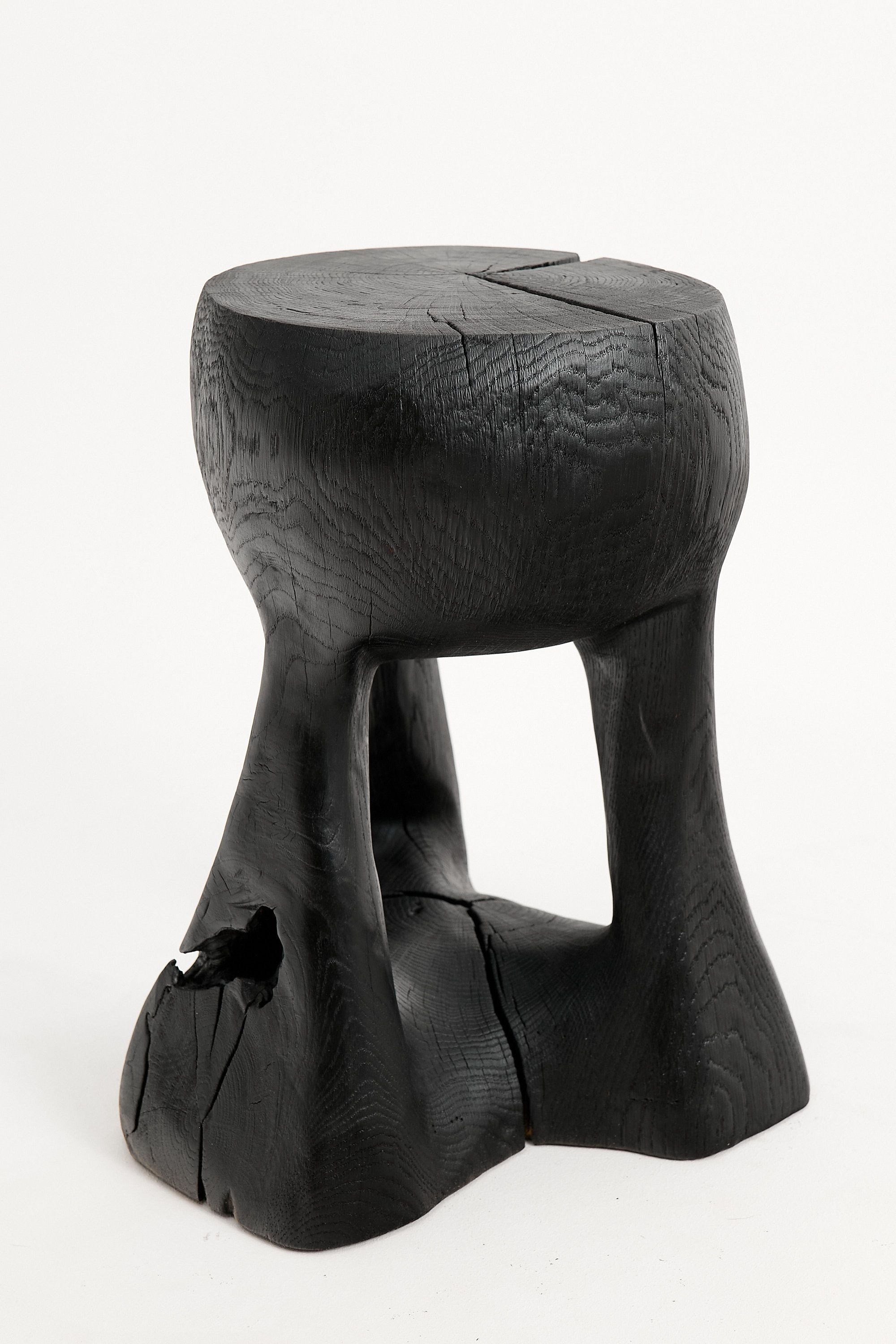 Jownik, Charred Sculptural Side Table