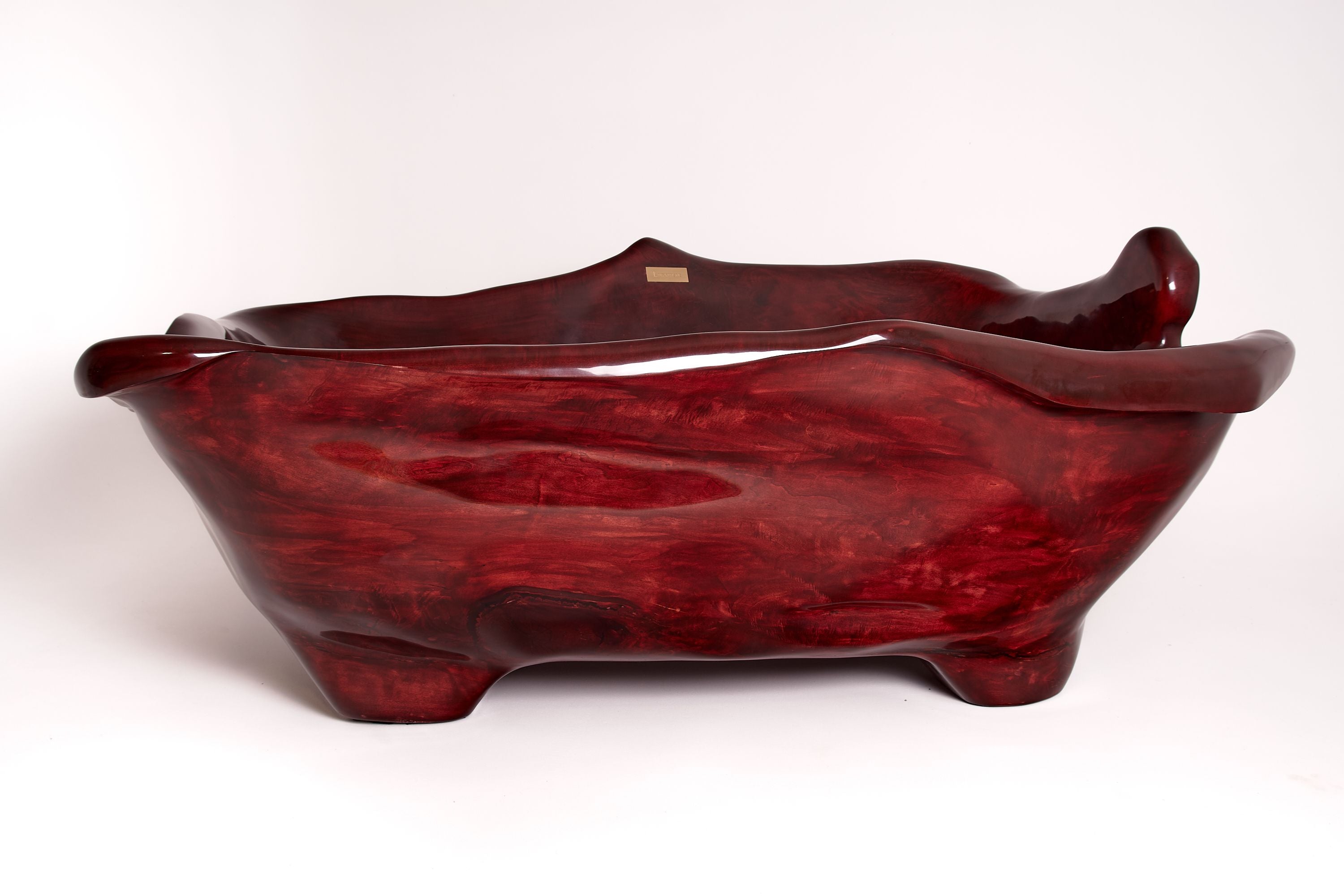 Sculpted Live Edge Solid Wood Bathtub - image 13