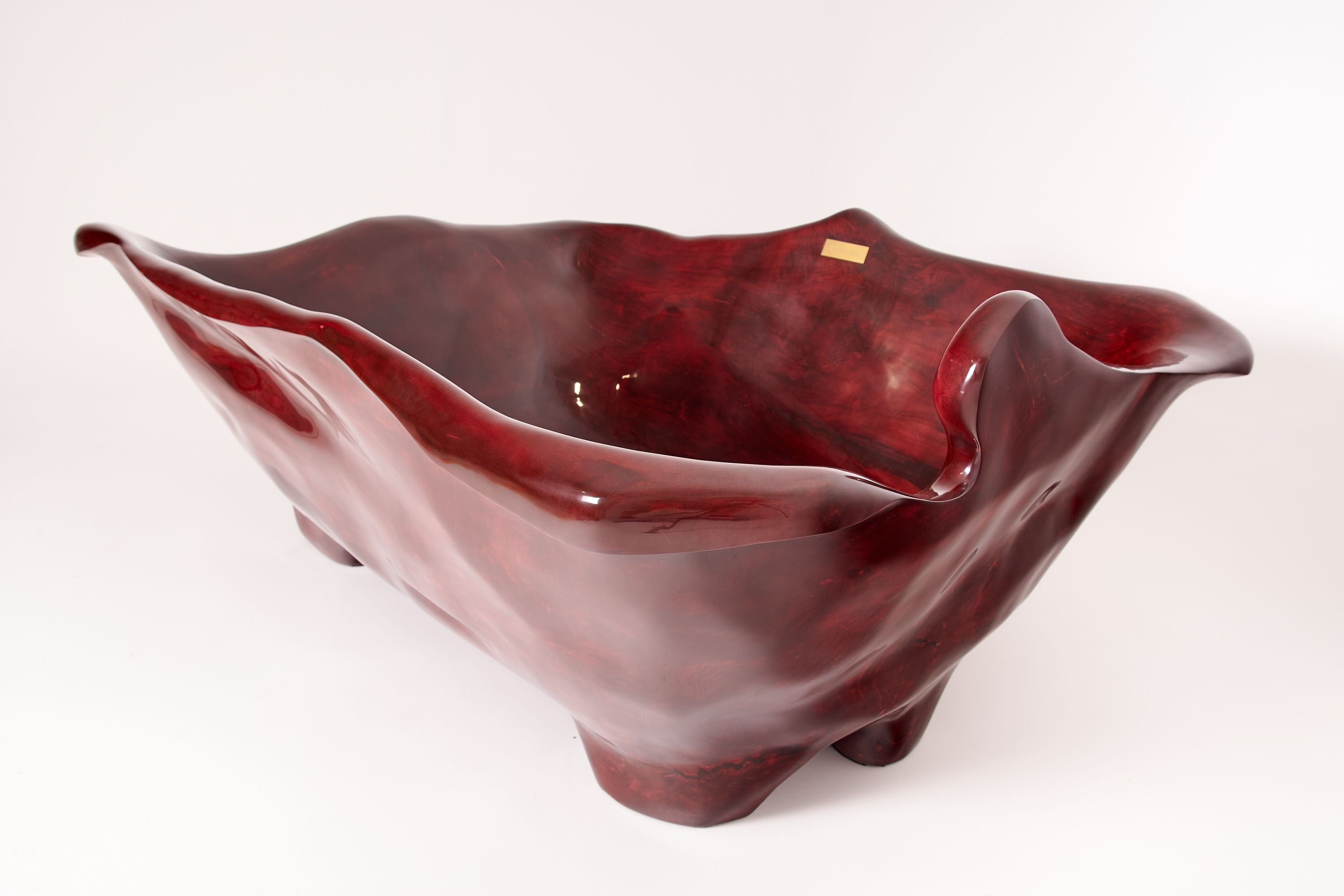 Sculpted Live Edge Solid Wood Bathtub - image 14