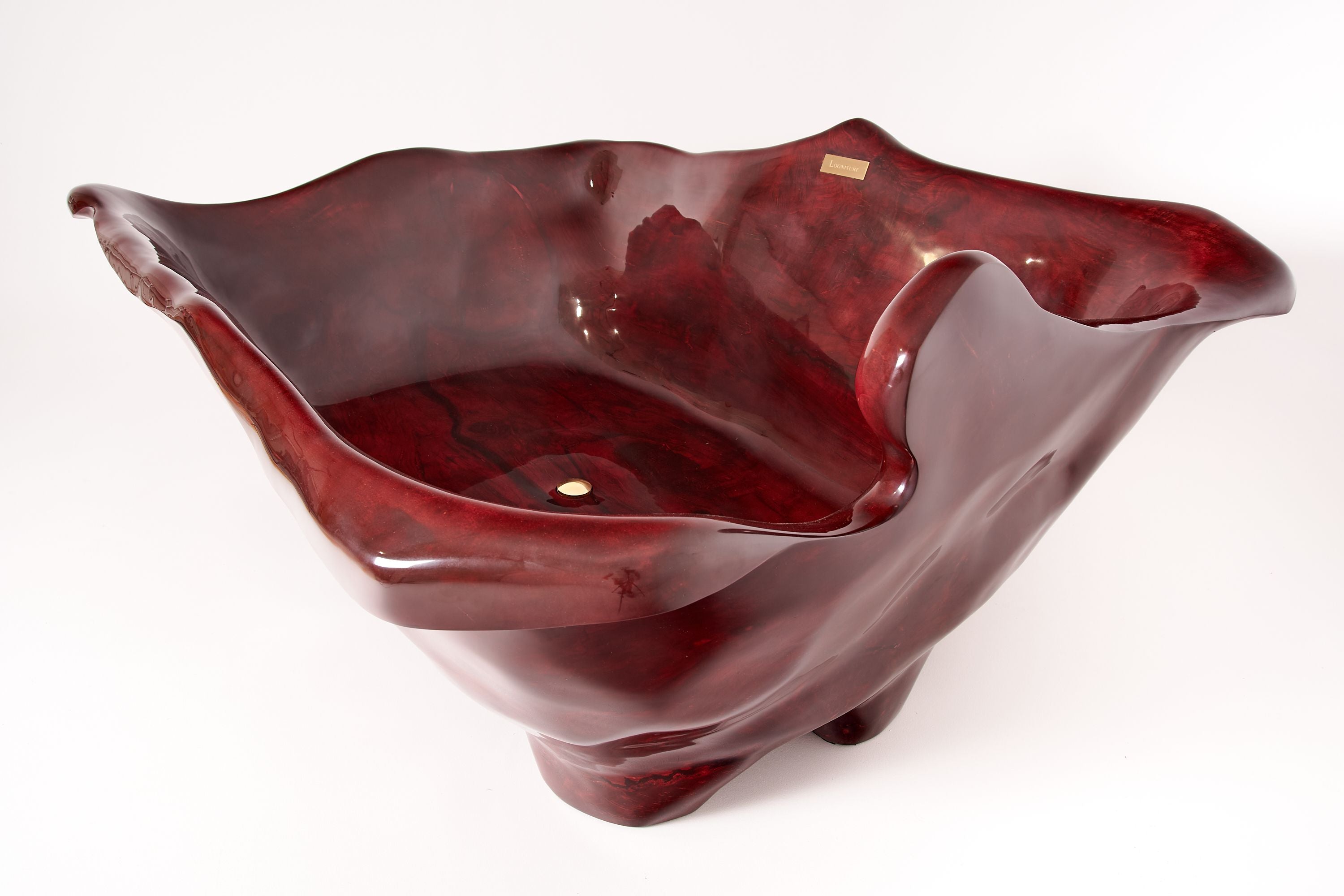 Sculpted Live Edge Solid Wood Bathtub - image 15