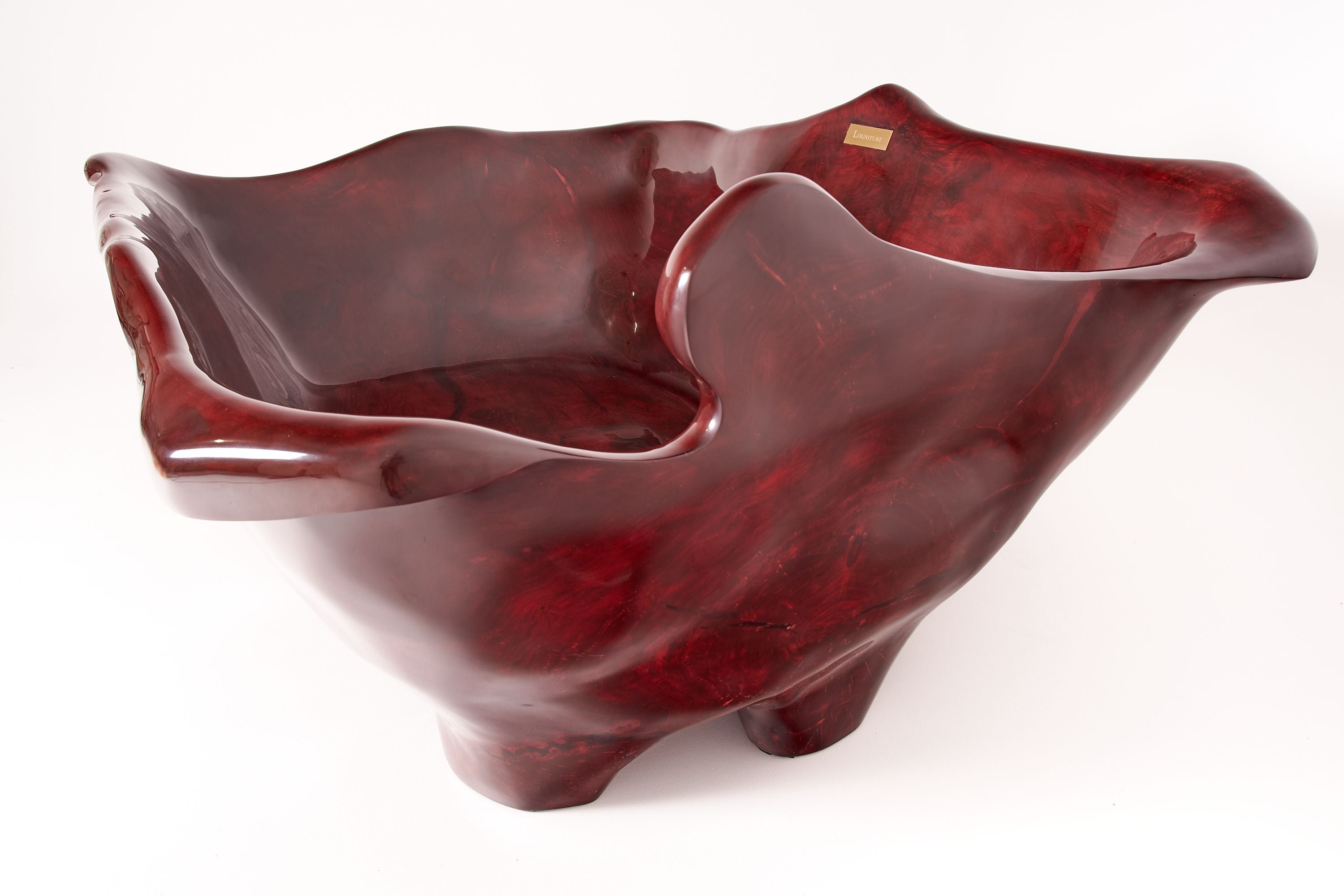 Sculpted Live Edge Solid Wood Bathtub - image 16