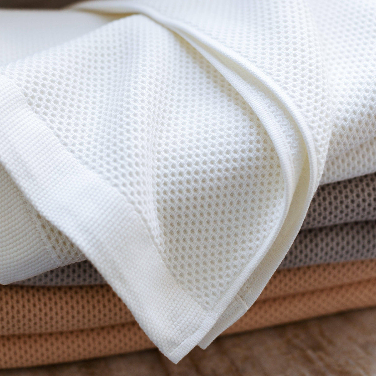 Turkish Cotton Waffle Weave Bath Towel - Source by Studio Skara, view 2